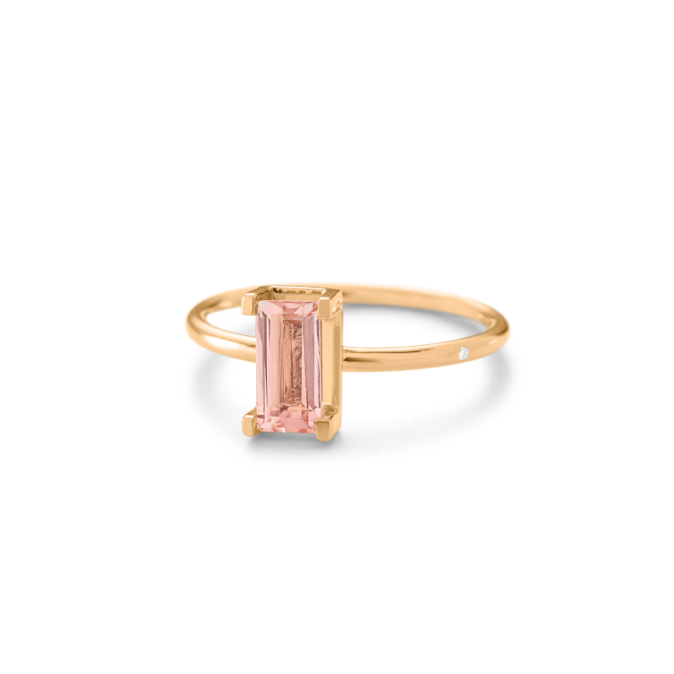 Nord Pink Ring Turned - 18kt Yellow Gold