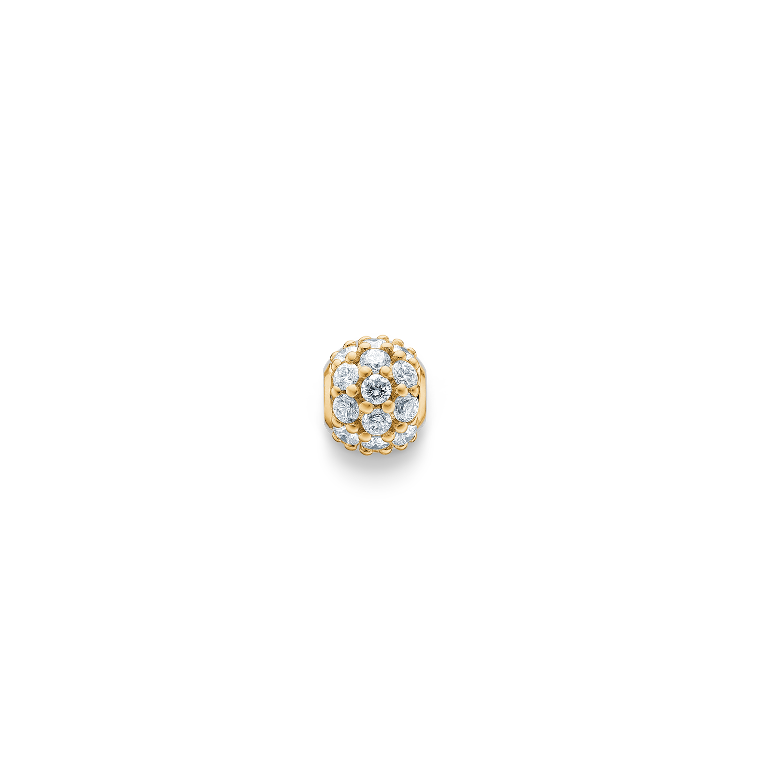 Inner Peace Diamond Bead - 18kt Yellow Gold