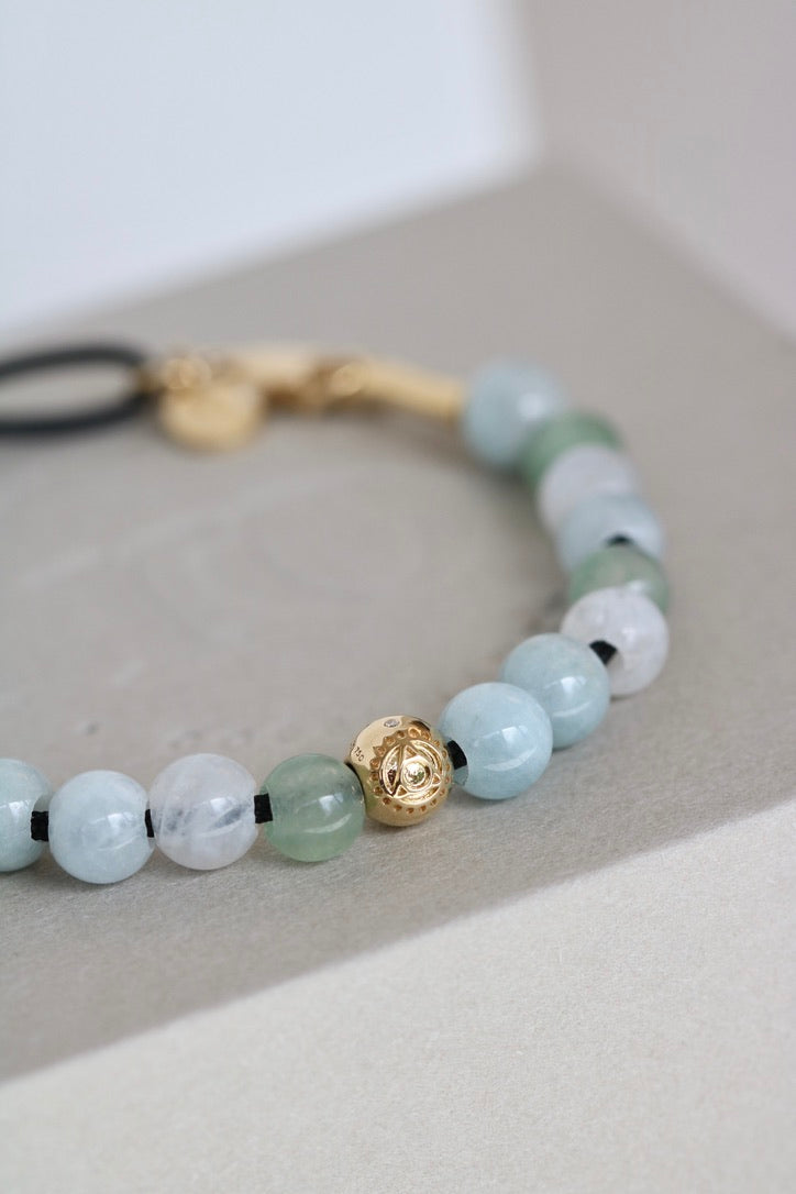 Inner Peace Throat Chakra Bead - 18kt Yellow Gold