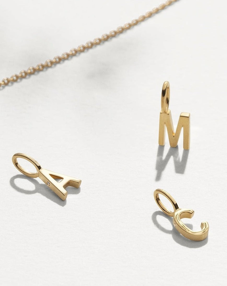 My A Pendant - 18kt White Gold