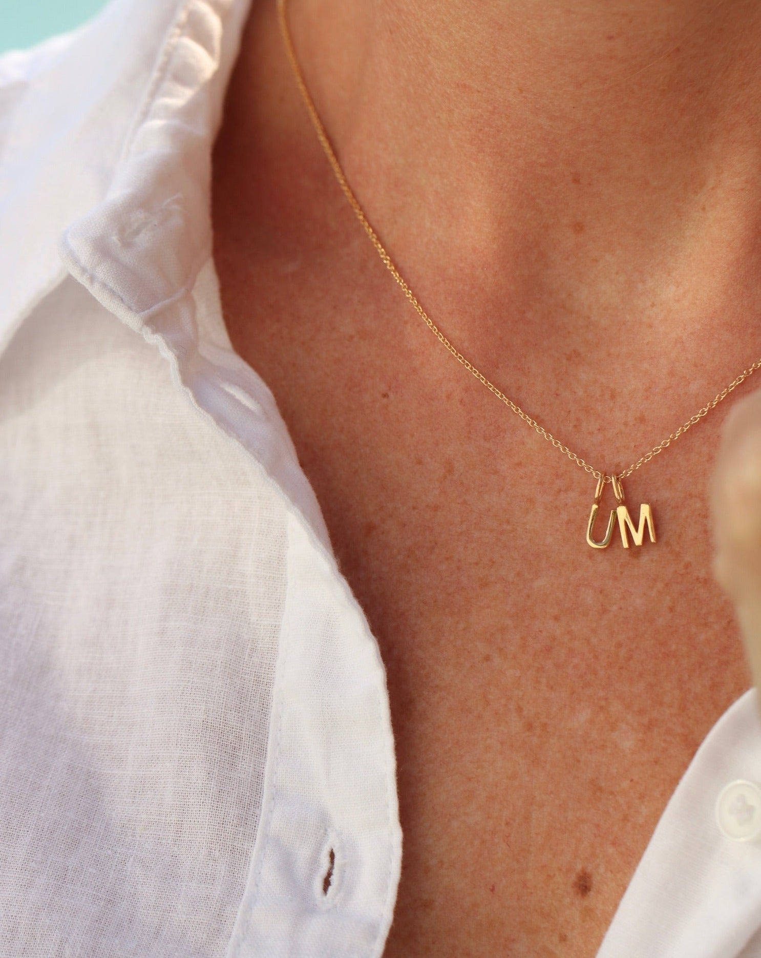 My M Pendant - 18kt Yellow Gold