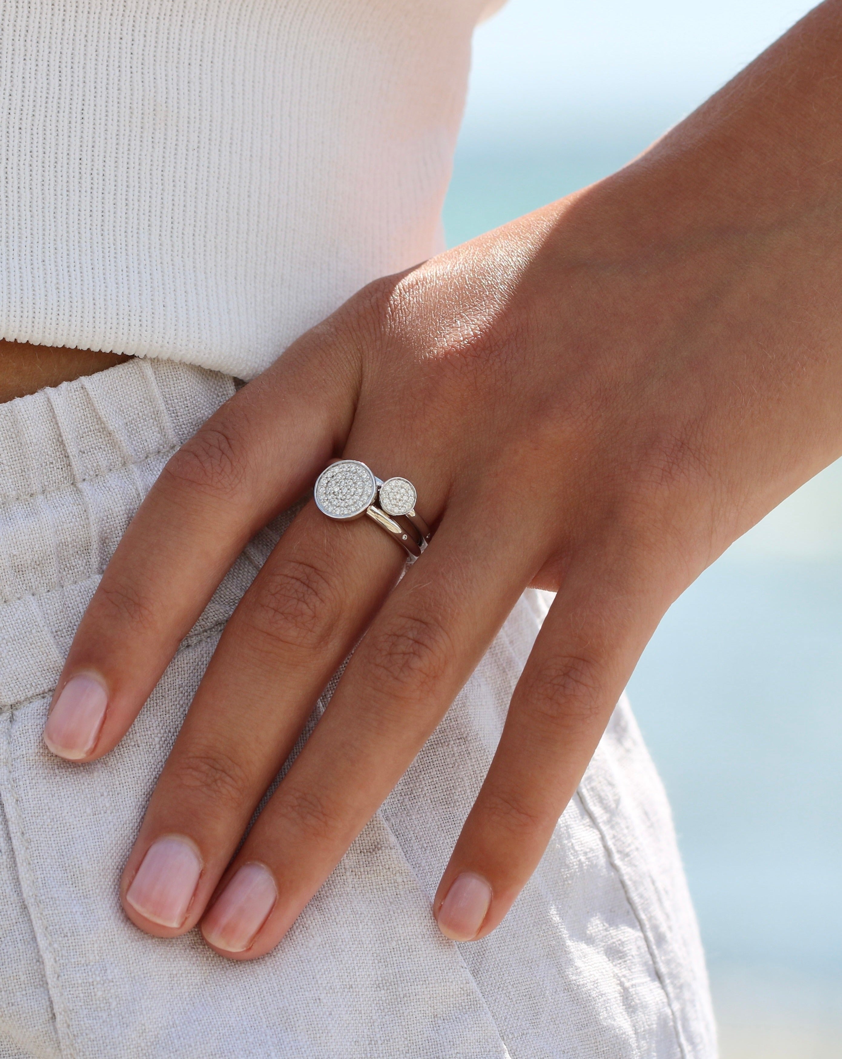 Rock Classic Diamantring S - 18kt Hvitt Gull