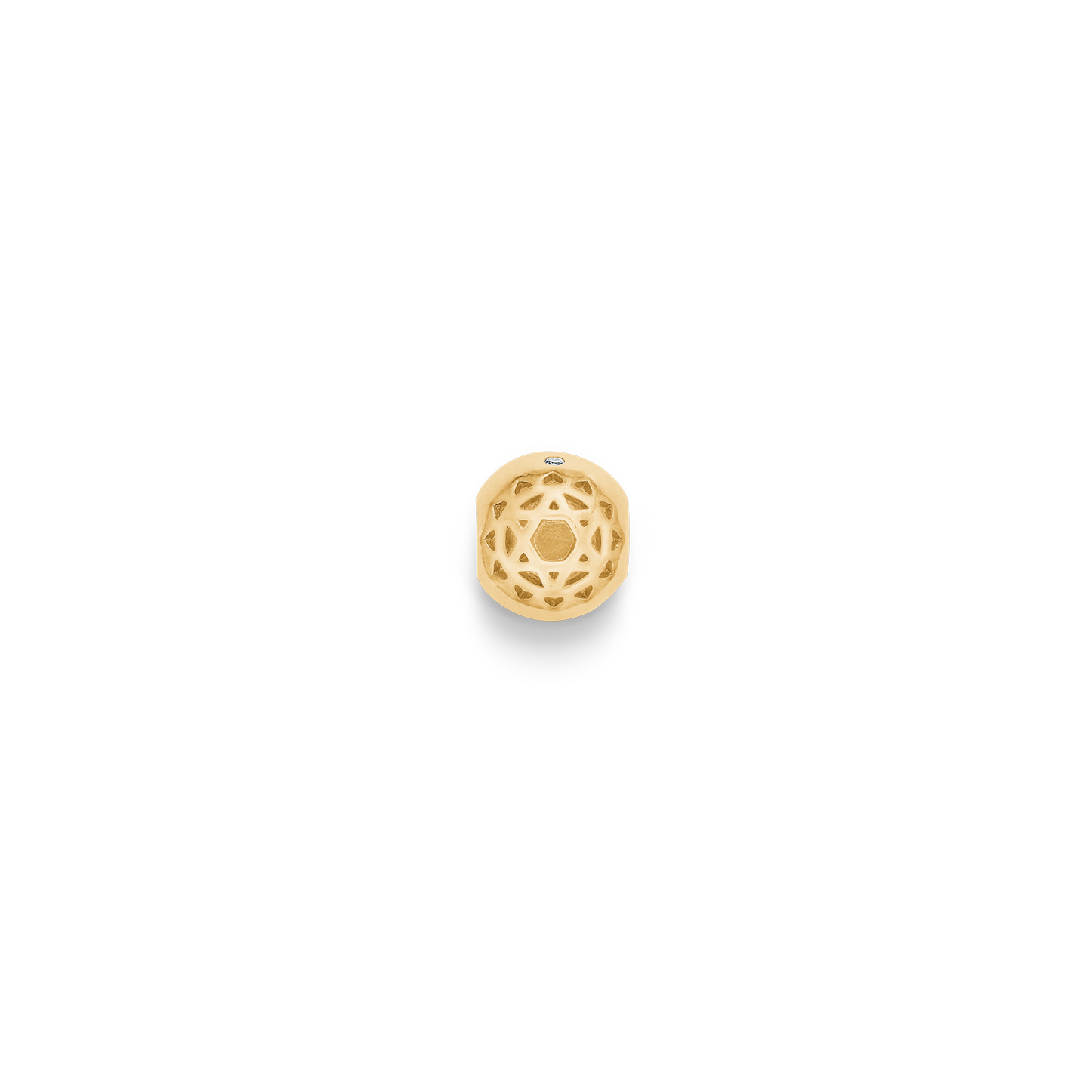 Inner Peace Heart Chakra Bead - 18kt Yellow Gold