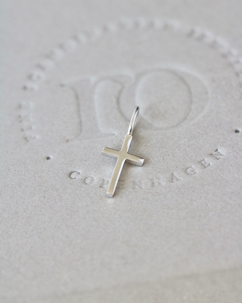 Symbols Kors Anheng - 18kt Hvitt Gull