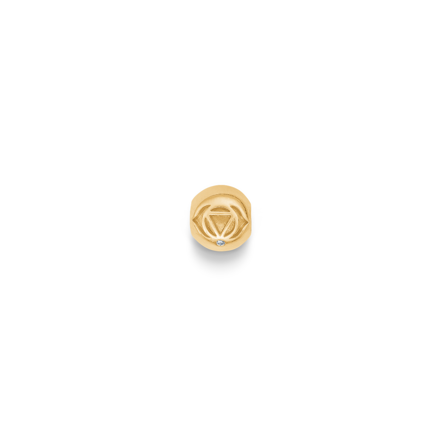 Inner Peace Third Eye Chakra Bead - 18kt Yellow Gold