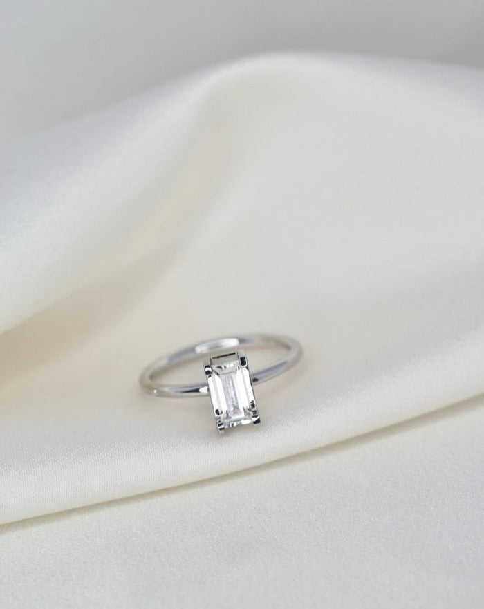Nord White Ring Turned - 18kt White Gold