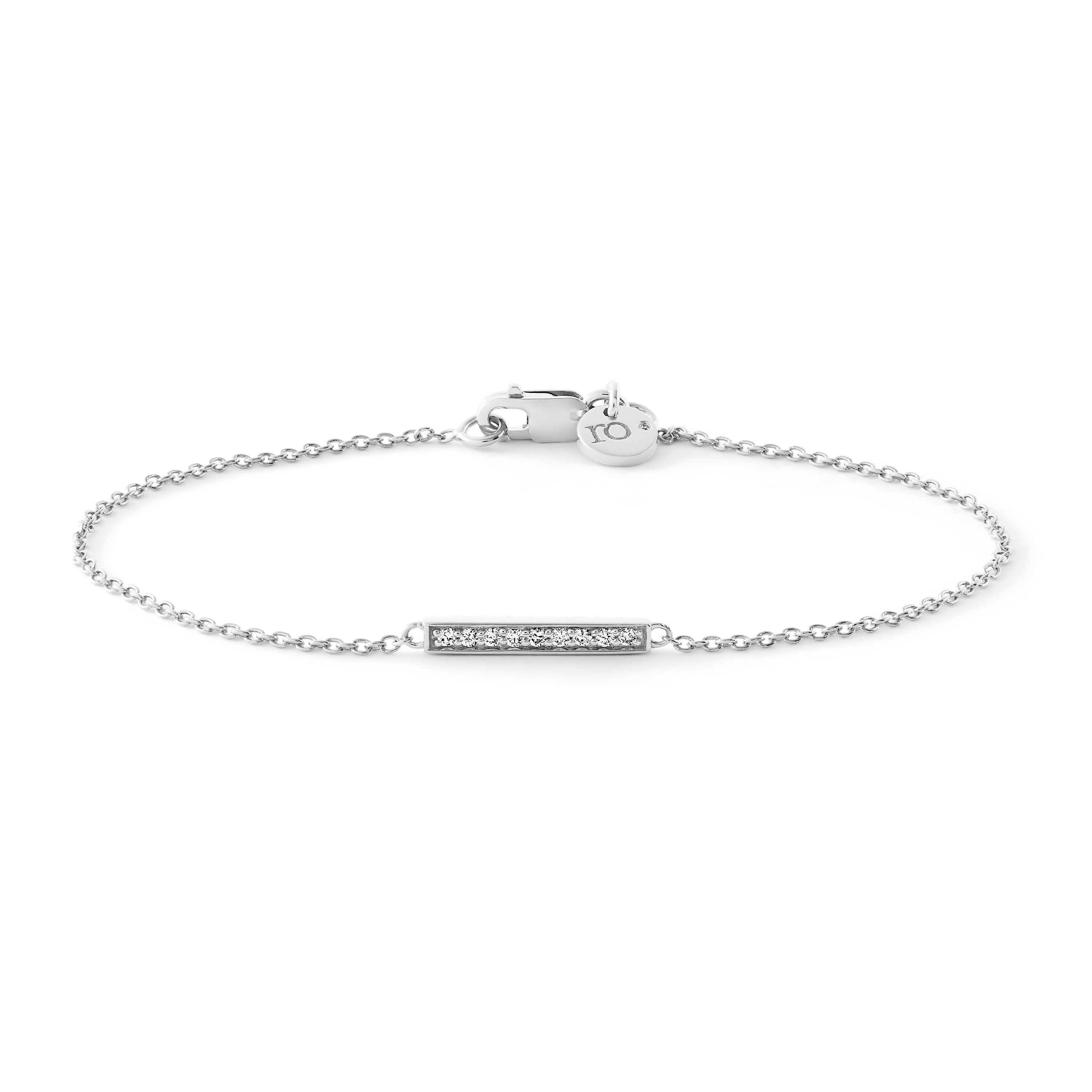 Square Diamant Armbånd - 18kt Hvitt Gull