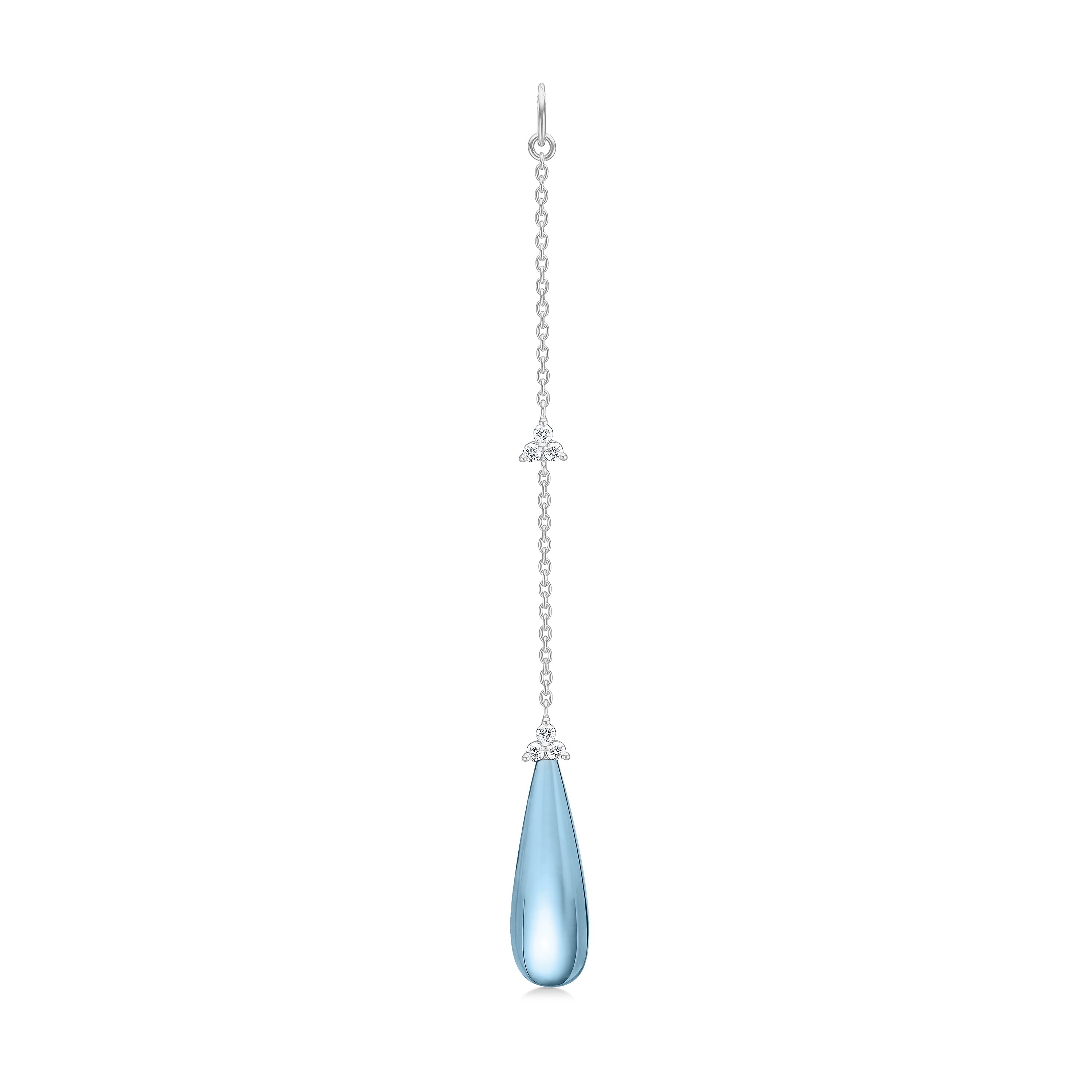 Fryd Sky Blue Øre-Anheng II - 18kt Hvitt Gull
