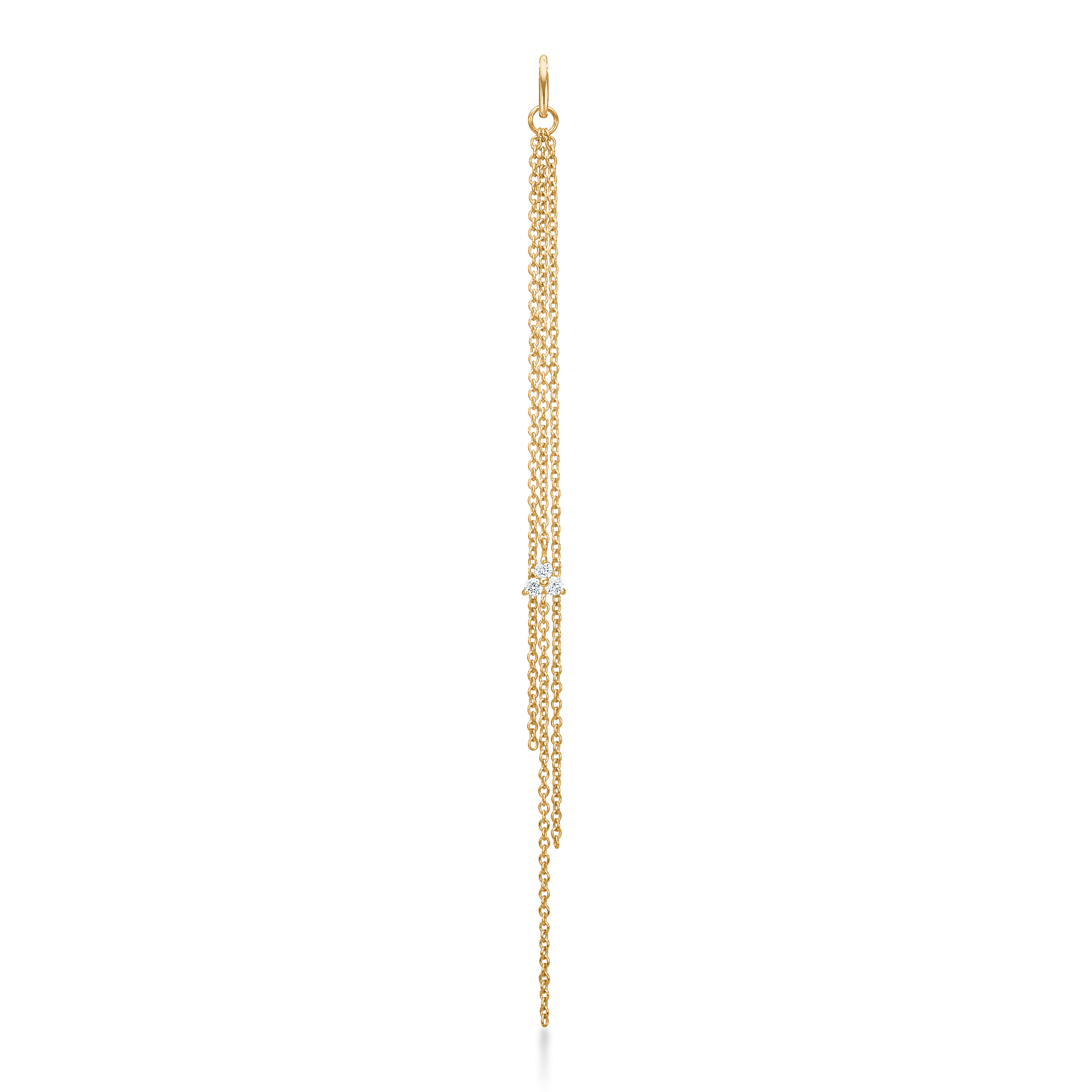 Fryd Diamond Chain Earring-Pendant - 18kt Yellow Gold