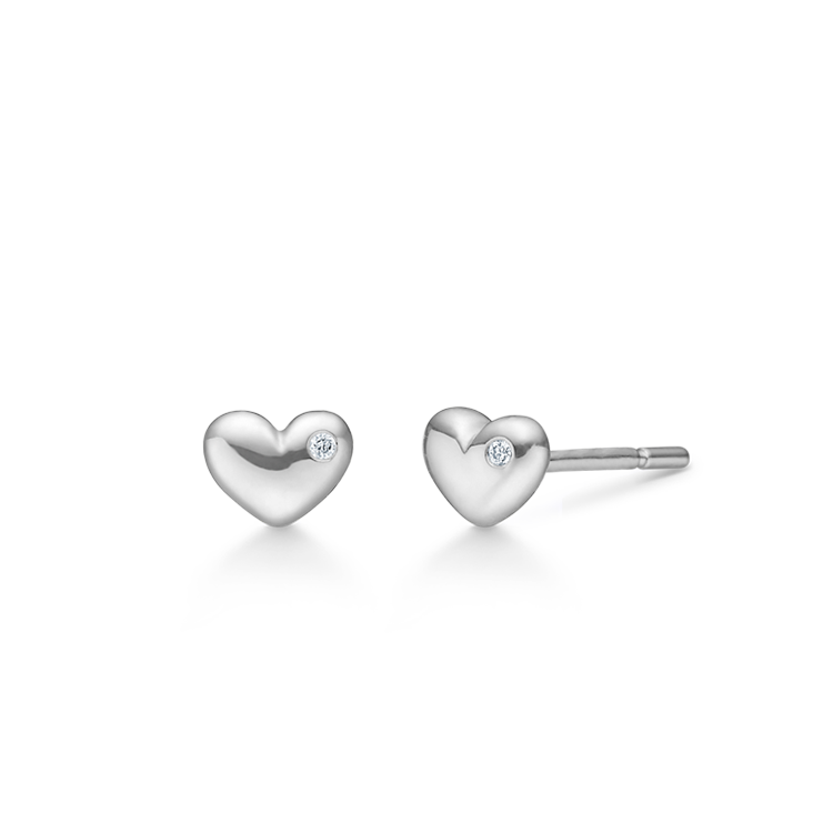 Symbols My Heart Øredobb - 18kt Hvitt gull