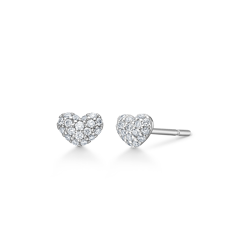 Symbols My Heart Diamant Øredobb - 18kt Hvitt gull