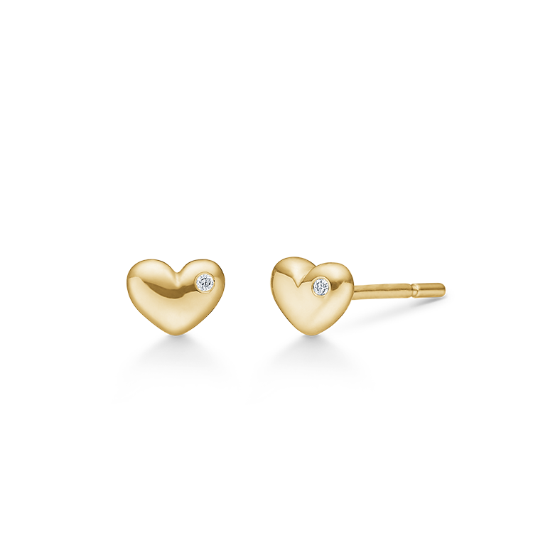 Symbols My Heart Øredobb - 18kt Gult gull
