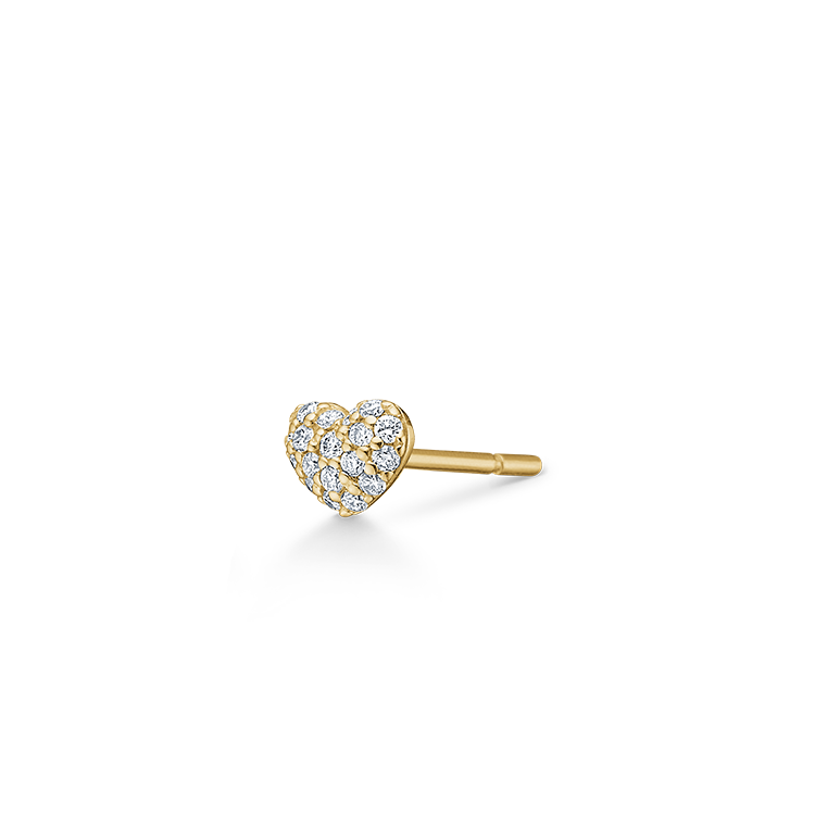 Symbols My Heart Dimant Øredobb - 18kt Gult gull