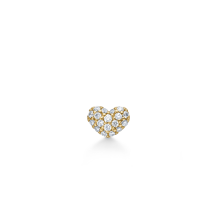 Symbols My Heart Dimant Øredobb - 18kt Gult gull