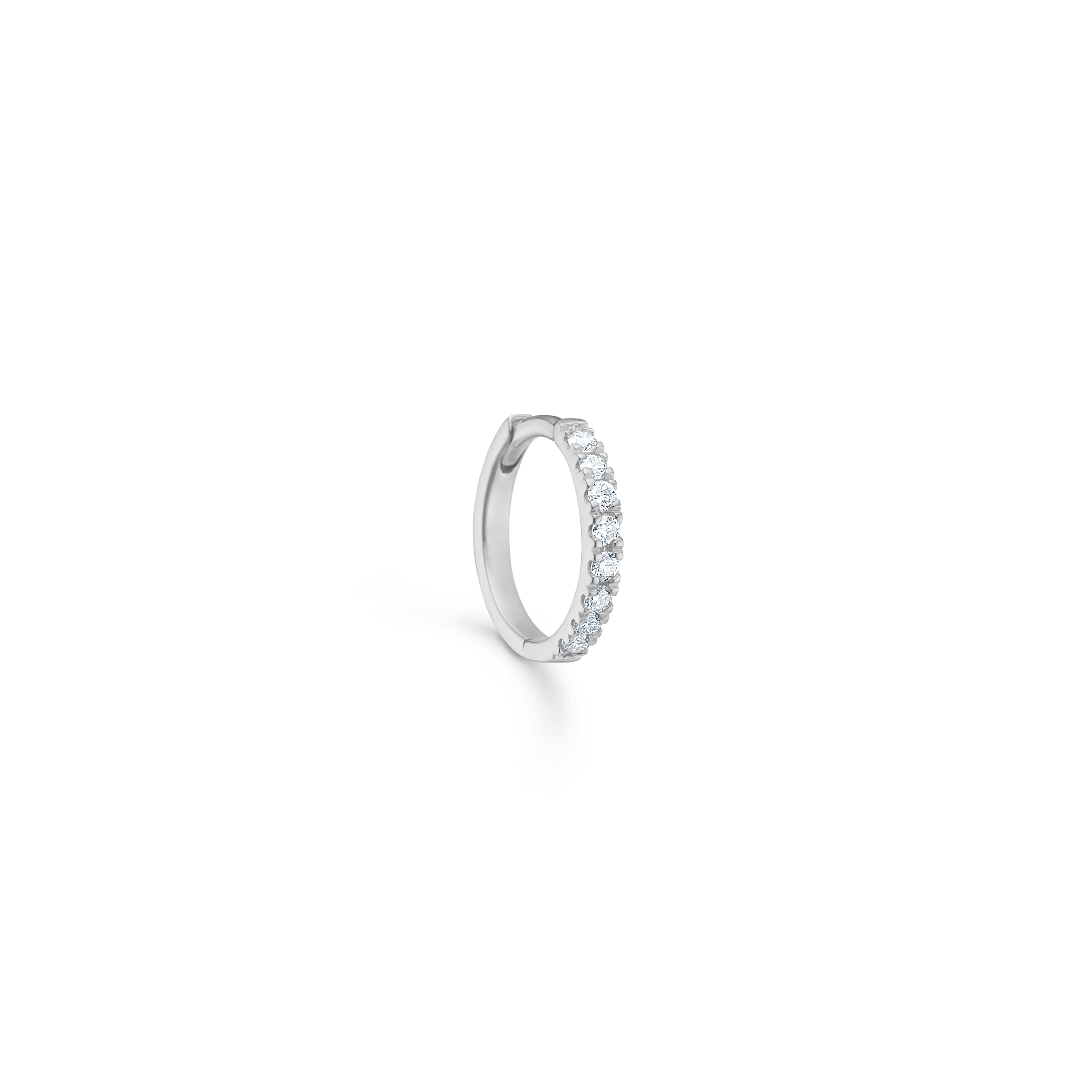 Rock Classic Diamond Creol XS - 18kt White Gold