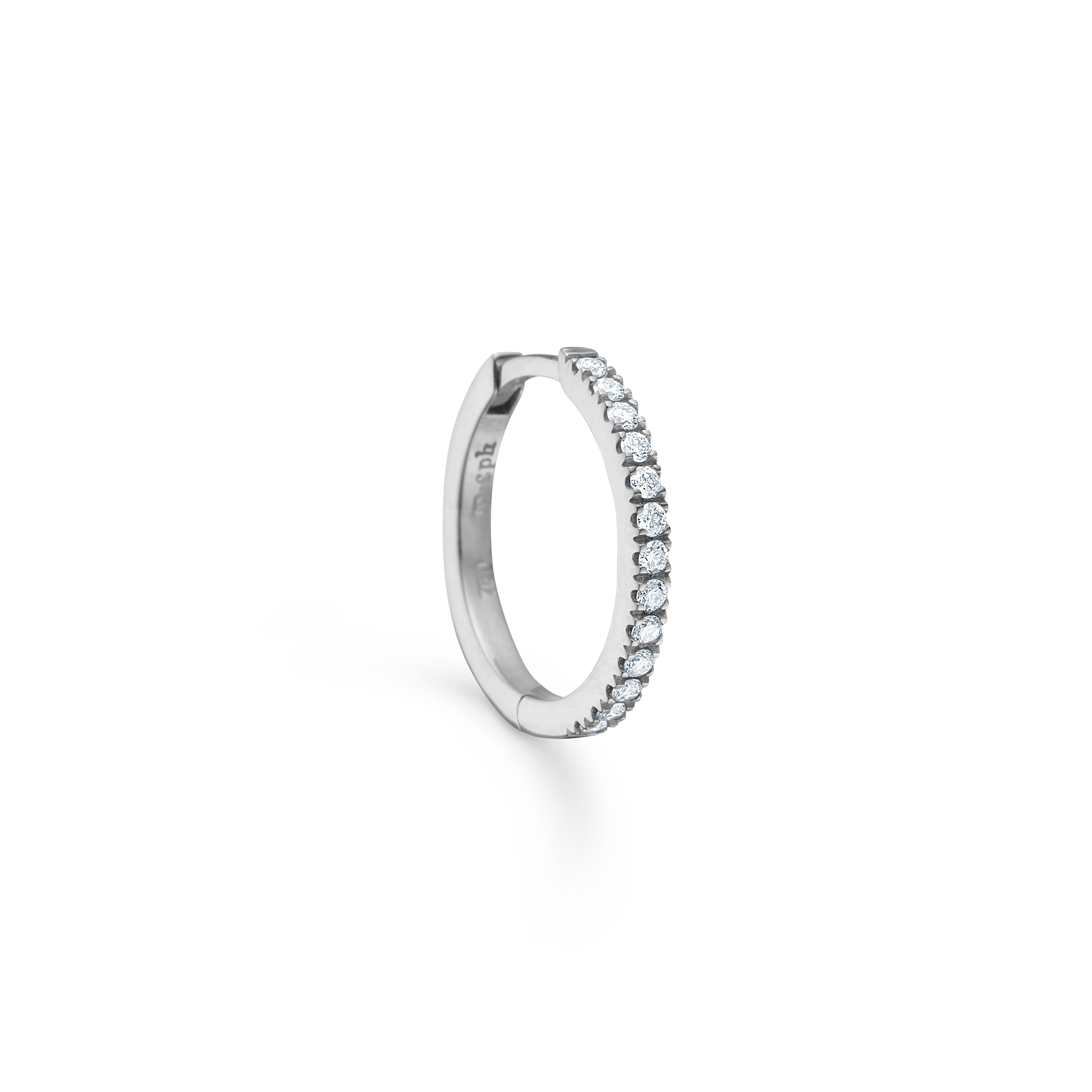 Rock Classic Diamant Creol S - 18kt Hvitt Gull