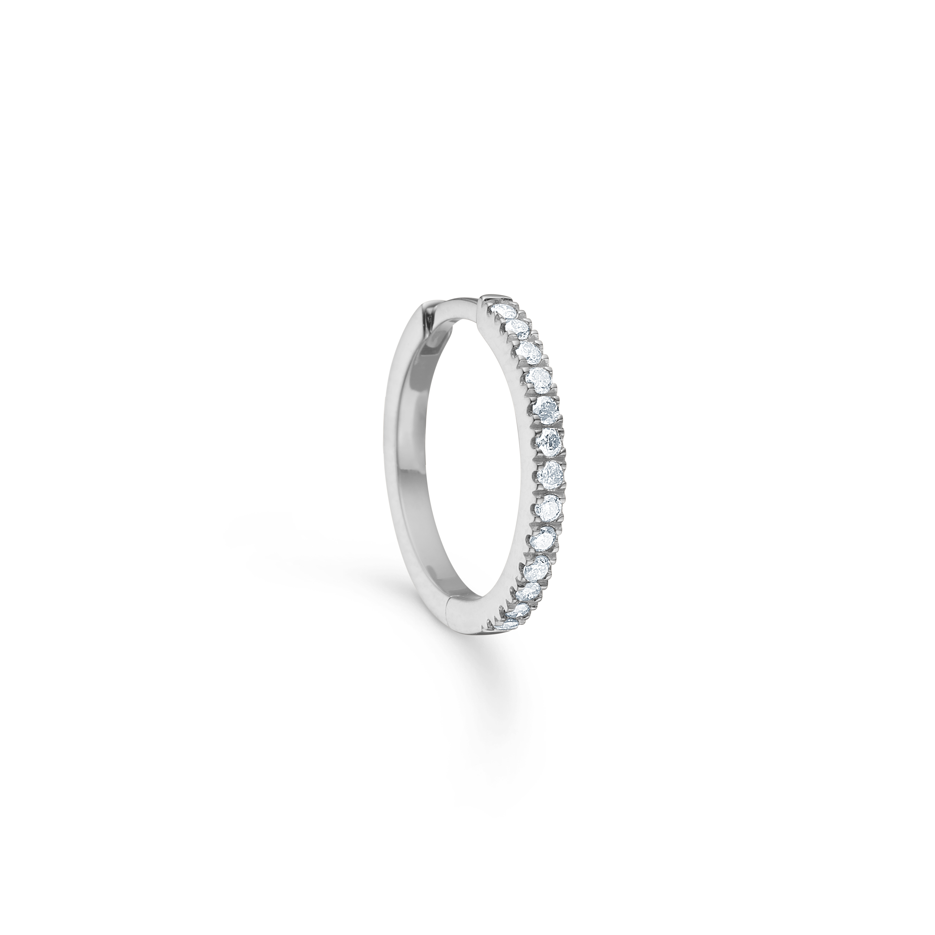 Rock Classic Grey Diamant Creol S - 18kt Hvit Gull