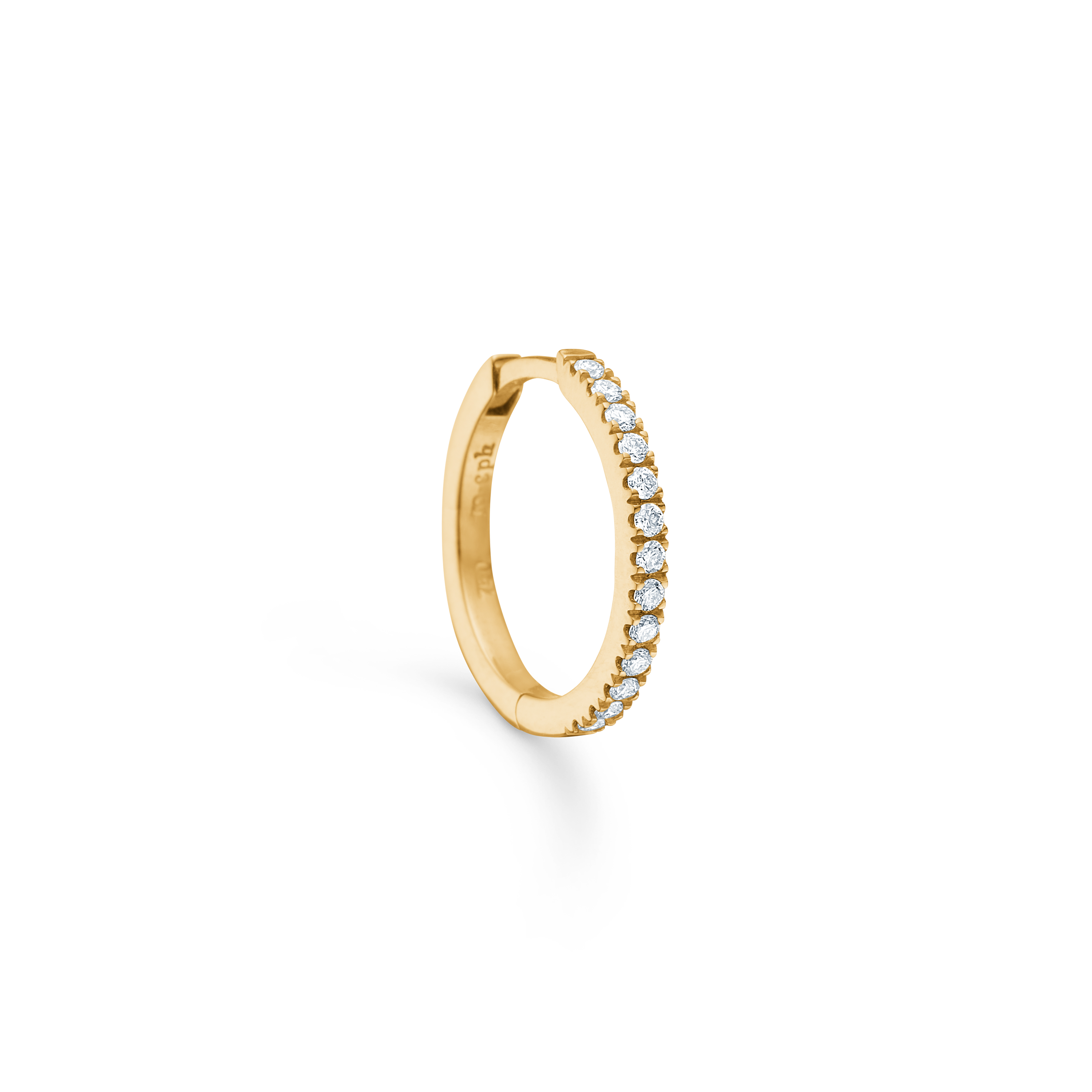Rock Classic Diamant Creol S - 18kt Gult Gull