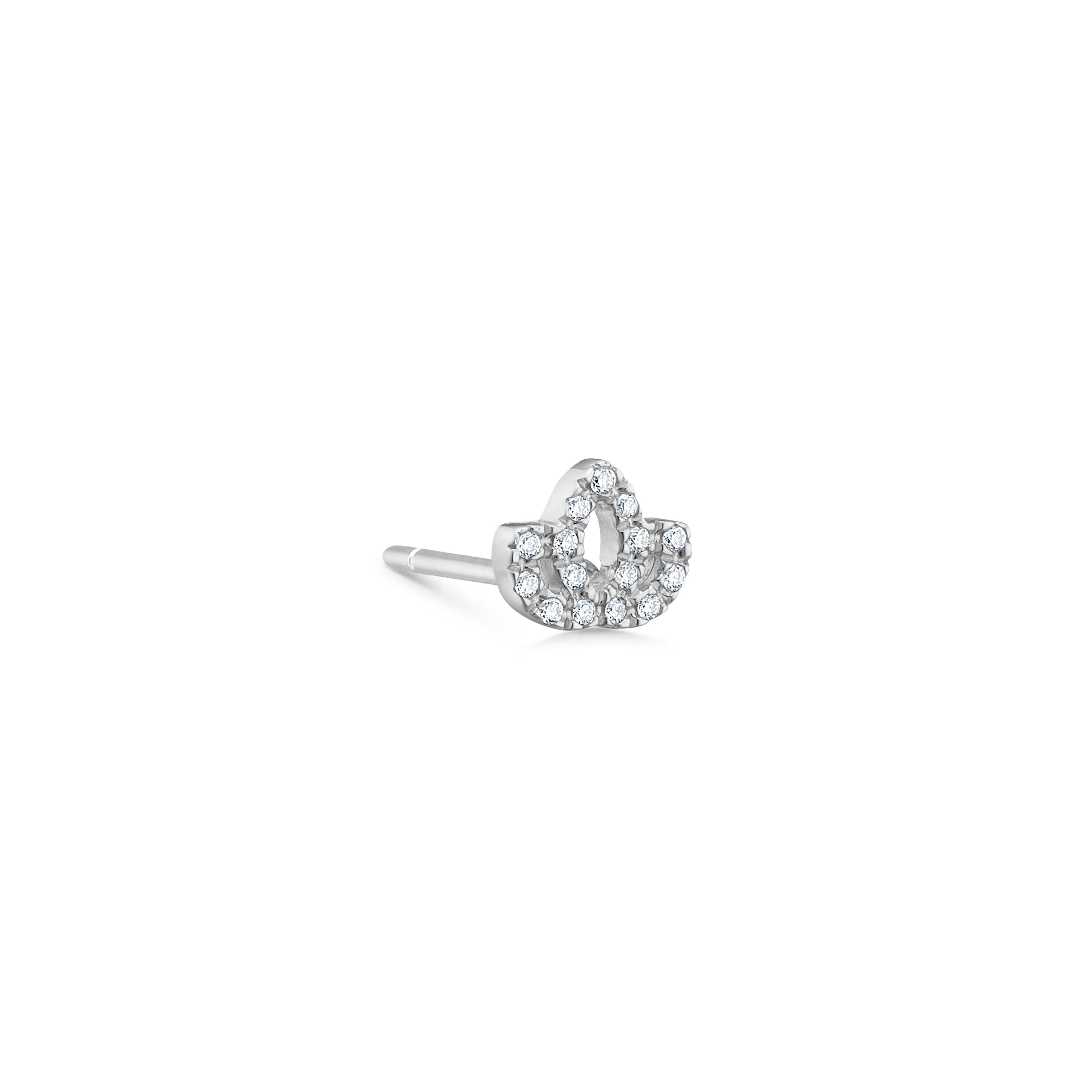 Symbols Lotus diamantøredobb - 18kt Hvitt Gull