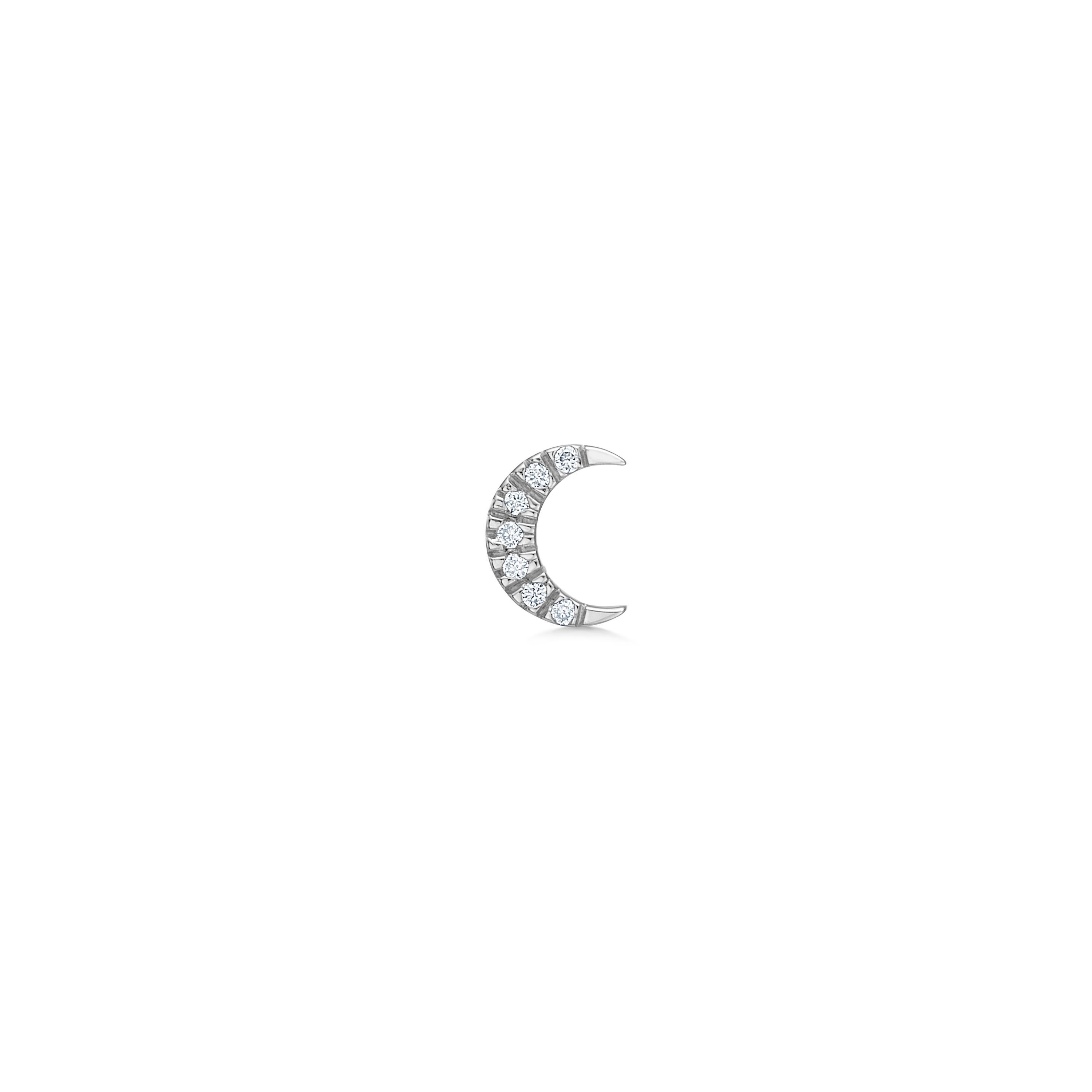 Symbols Half Moon diamantøredobb - 18kt Hvitt Gull