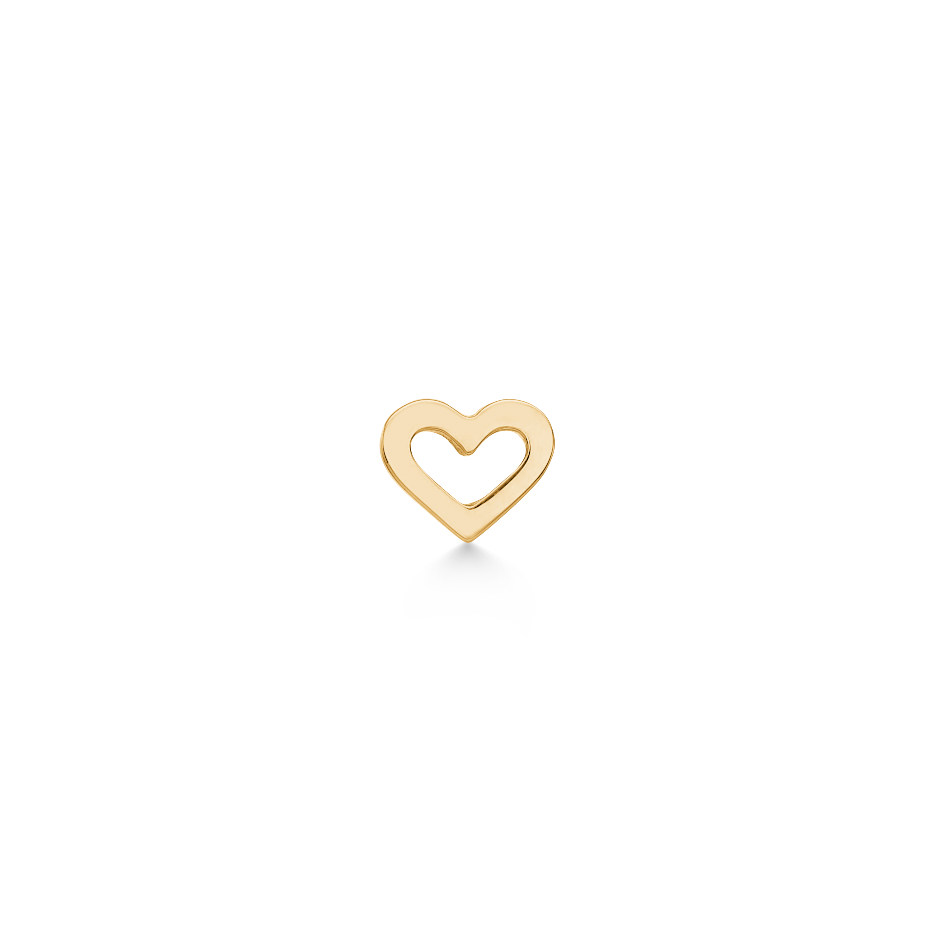 Symbols Open Heart øredobb S - 18kt Gult Gull
