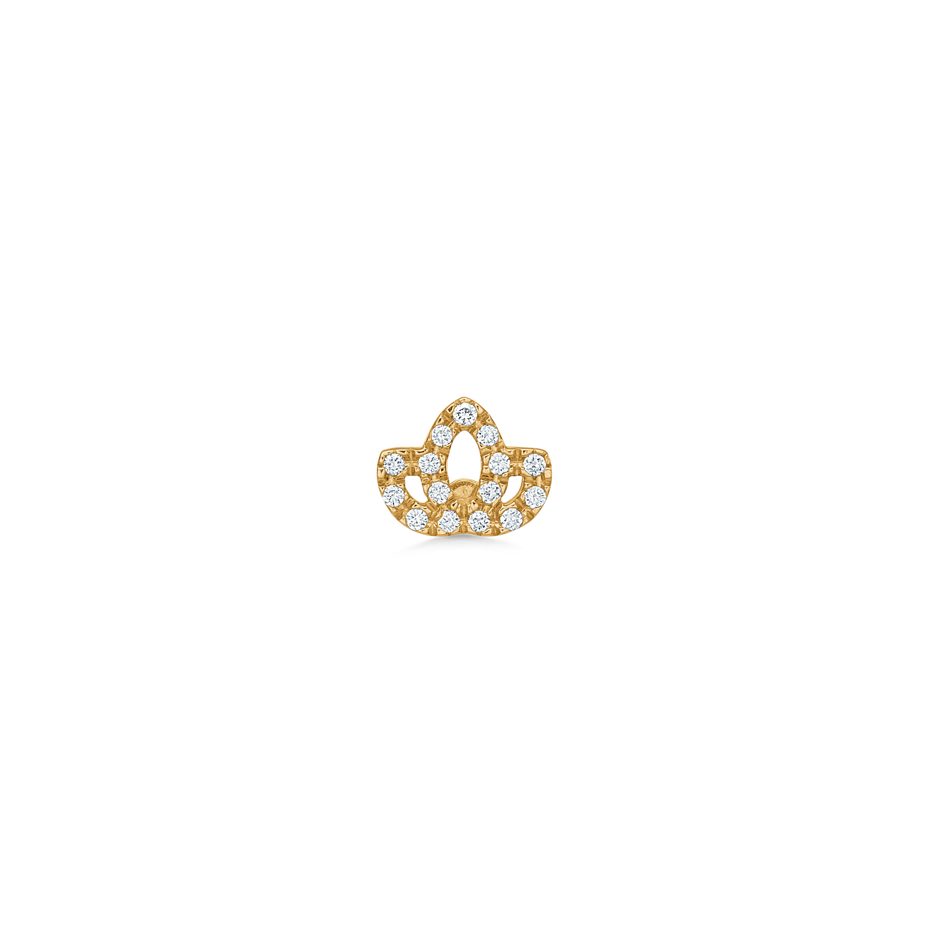 Symbols Lotus diamantøredobb - 18kt Gult Gull