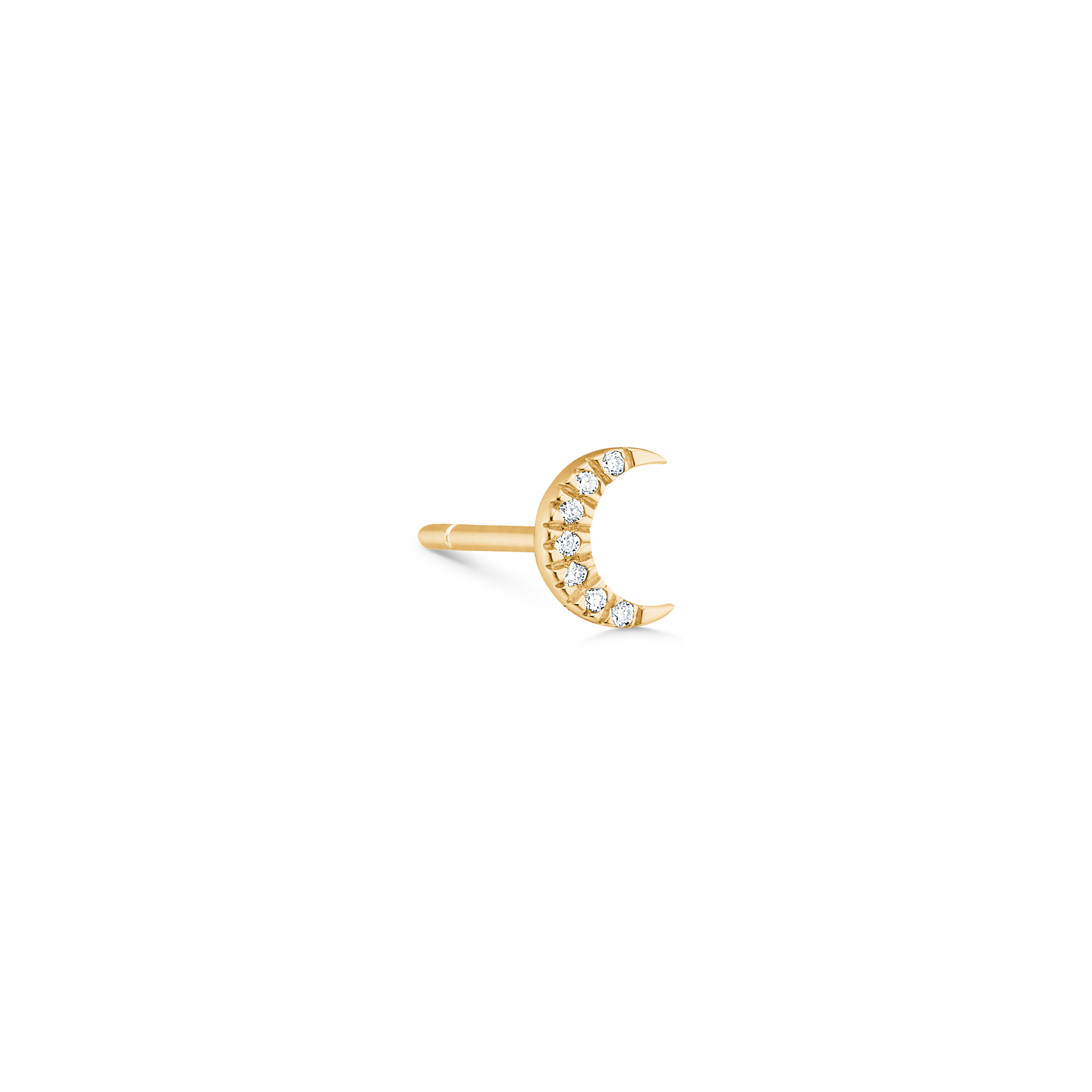 Symbols Half Moon diamantøredobb - 18kt Gult Gull