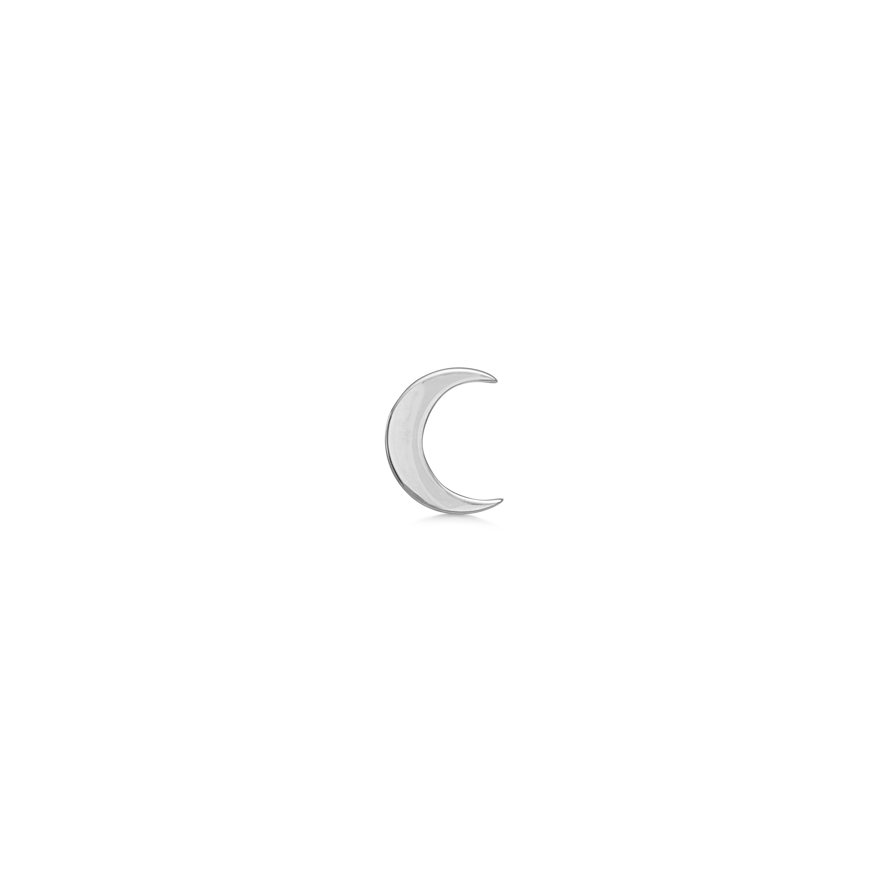 Symbols Half Moon øredobb - 18kt Hvitt Gull