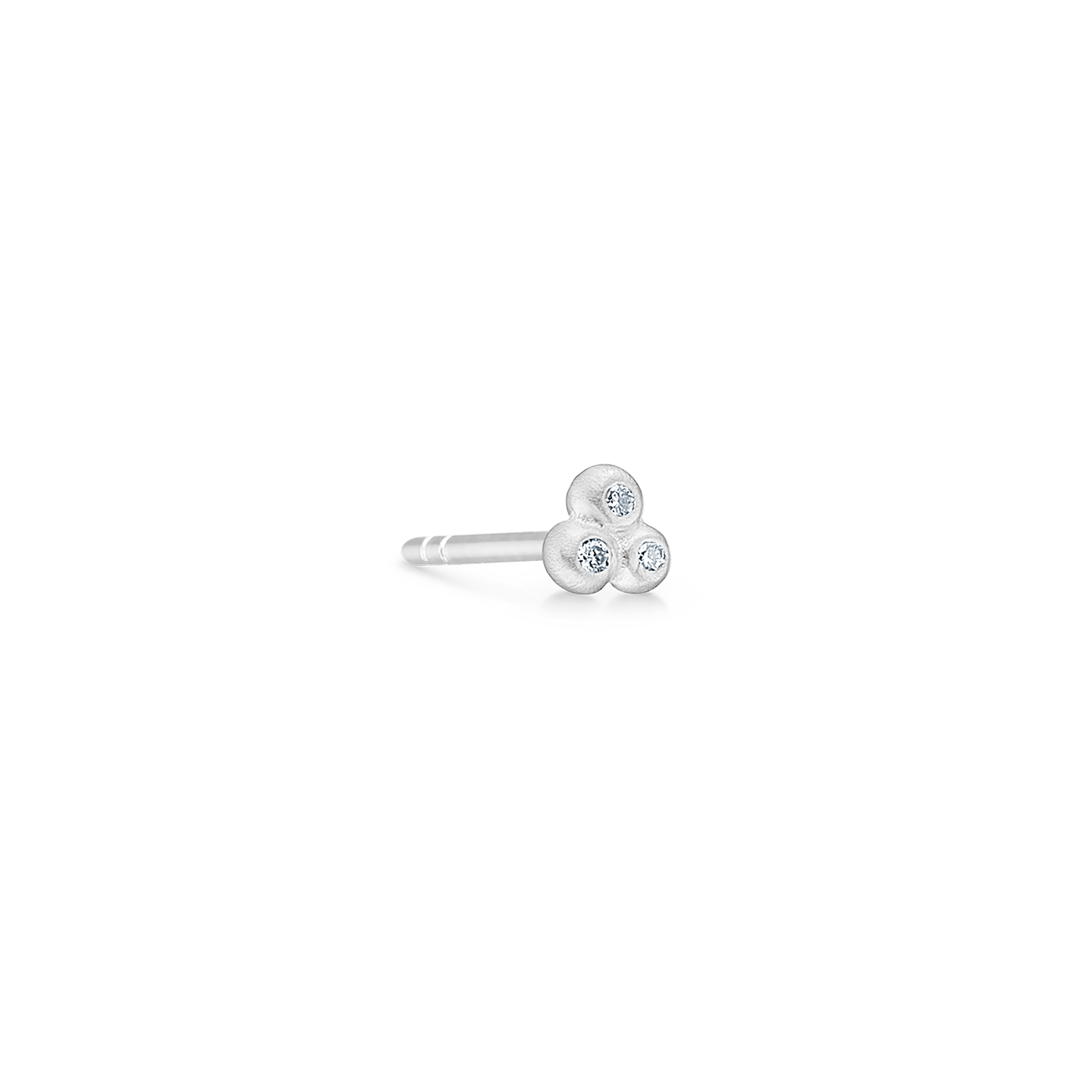 Orbit Dot Earring - 18kt White Gold