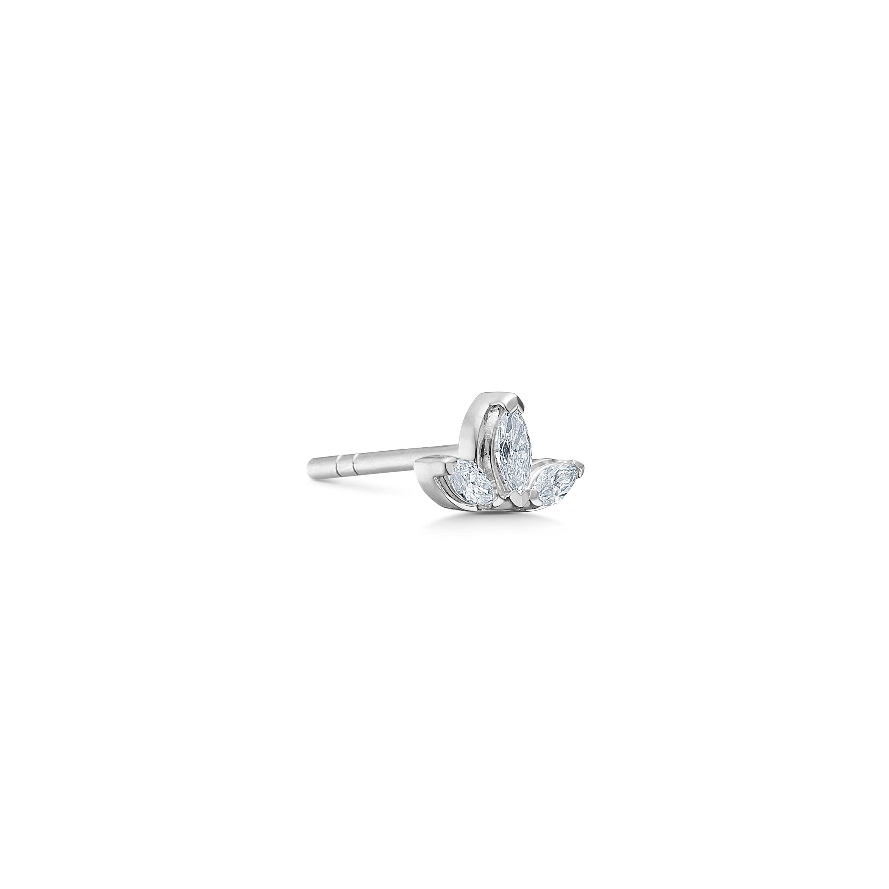 Inner Peace Lotus diamant ørestikk – 18kt Hvitt Gull