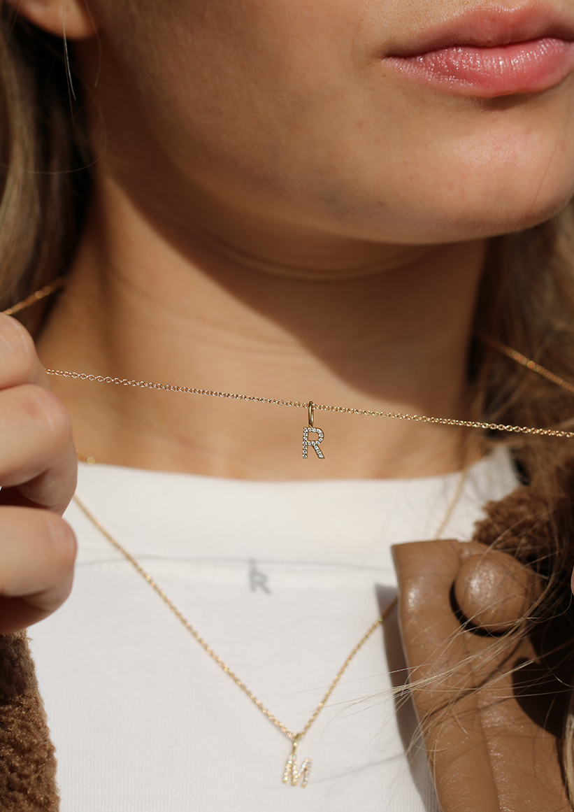 My C Diamond Pendant - 18kt Yellow Gold