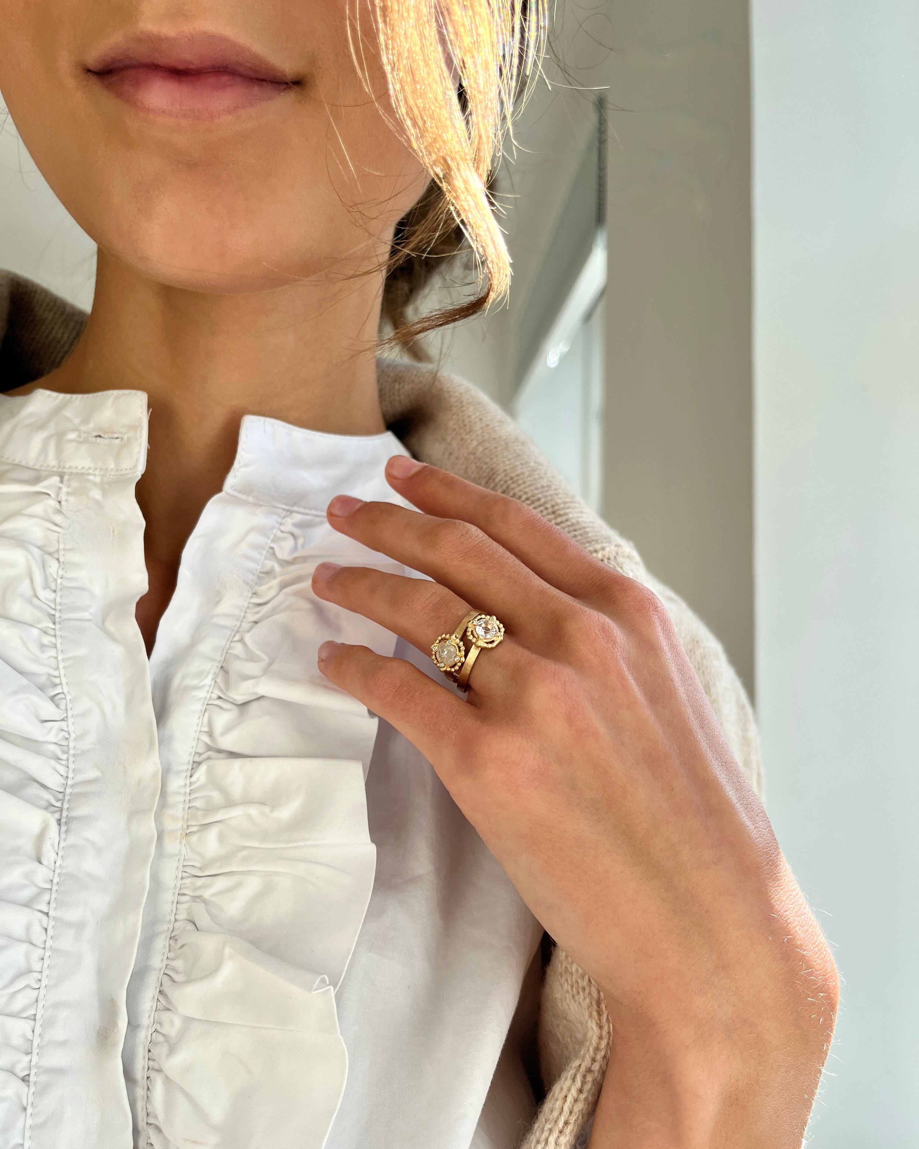 Orbit Rose Ring - 18kt Yellow Gold