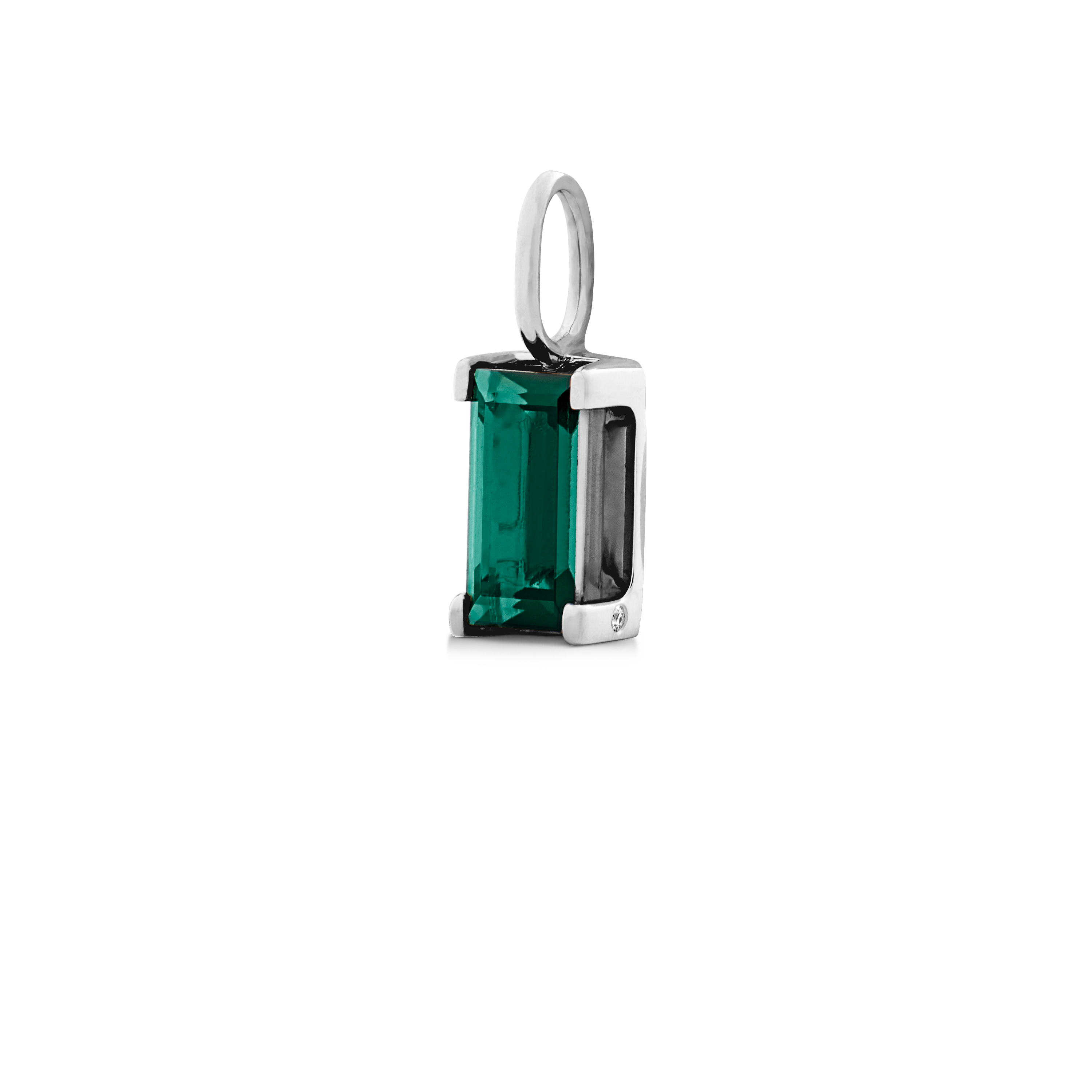 Nord Green Pendant - 18kt White Gold