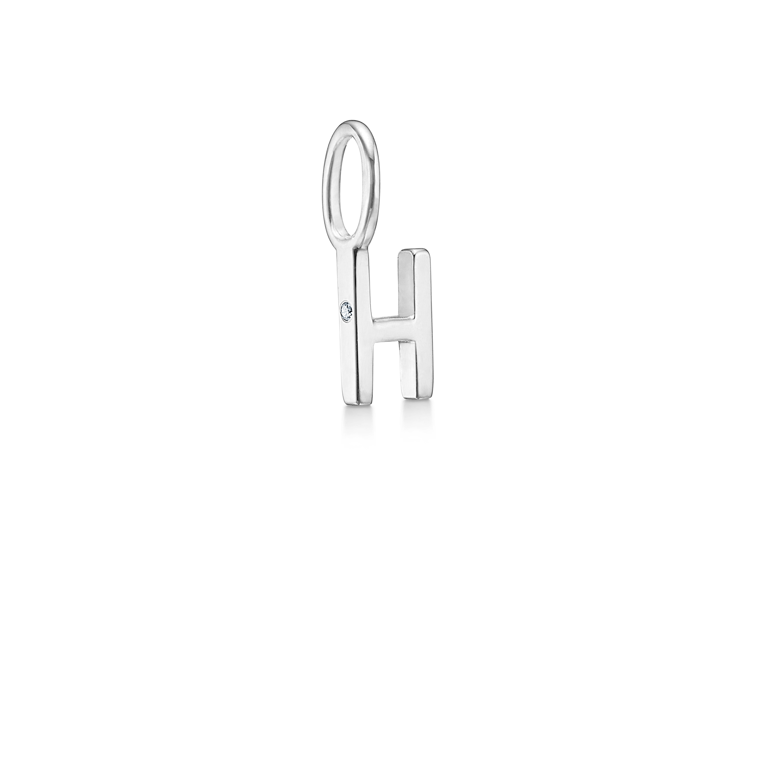 My H Pendant - 18kt White Gold