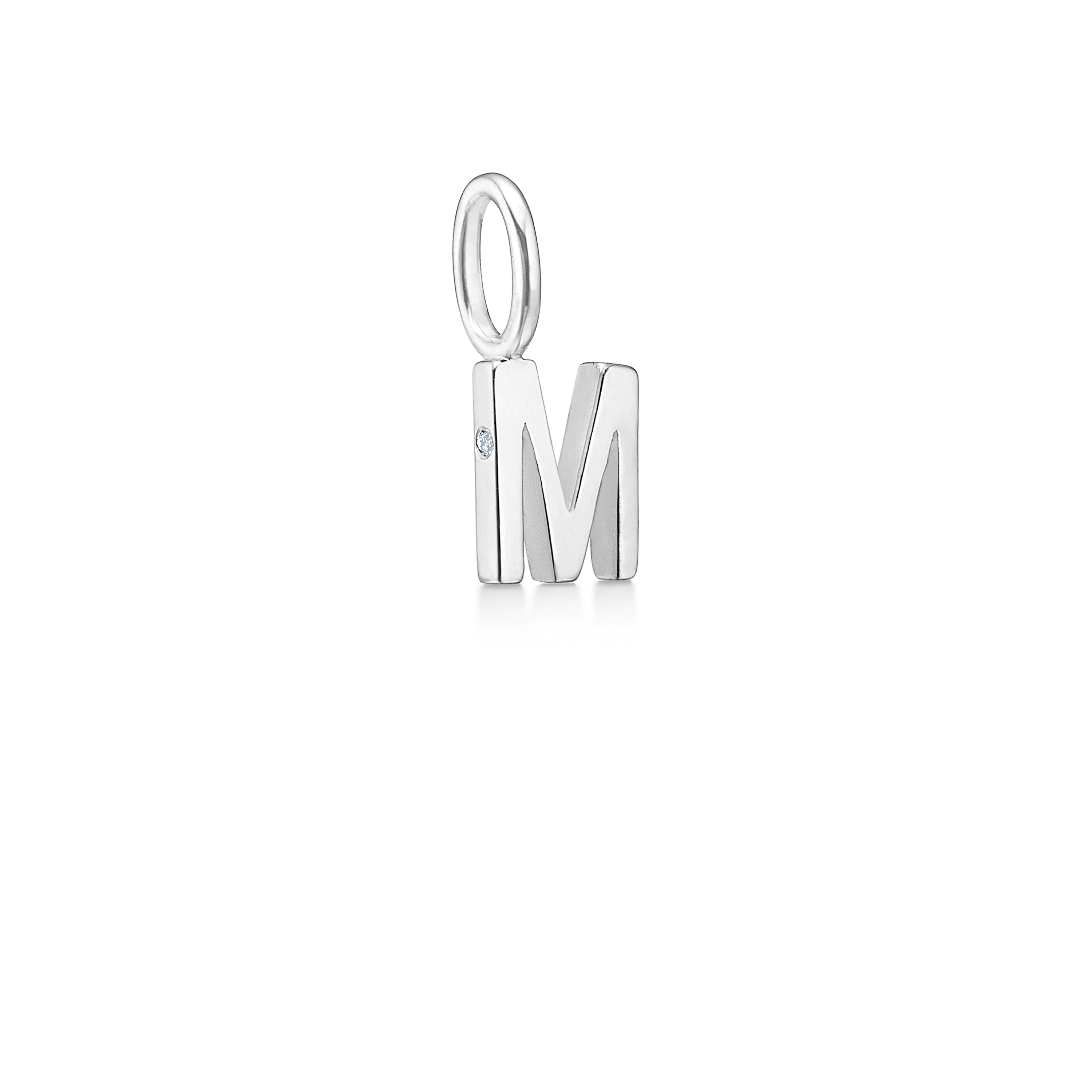 My M Pendant - 18kt White Gold