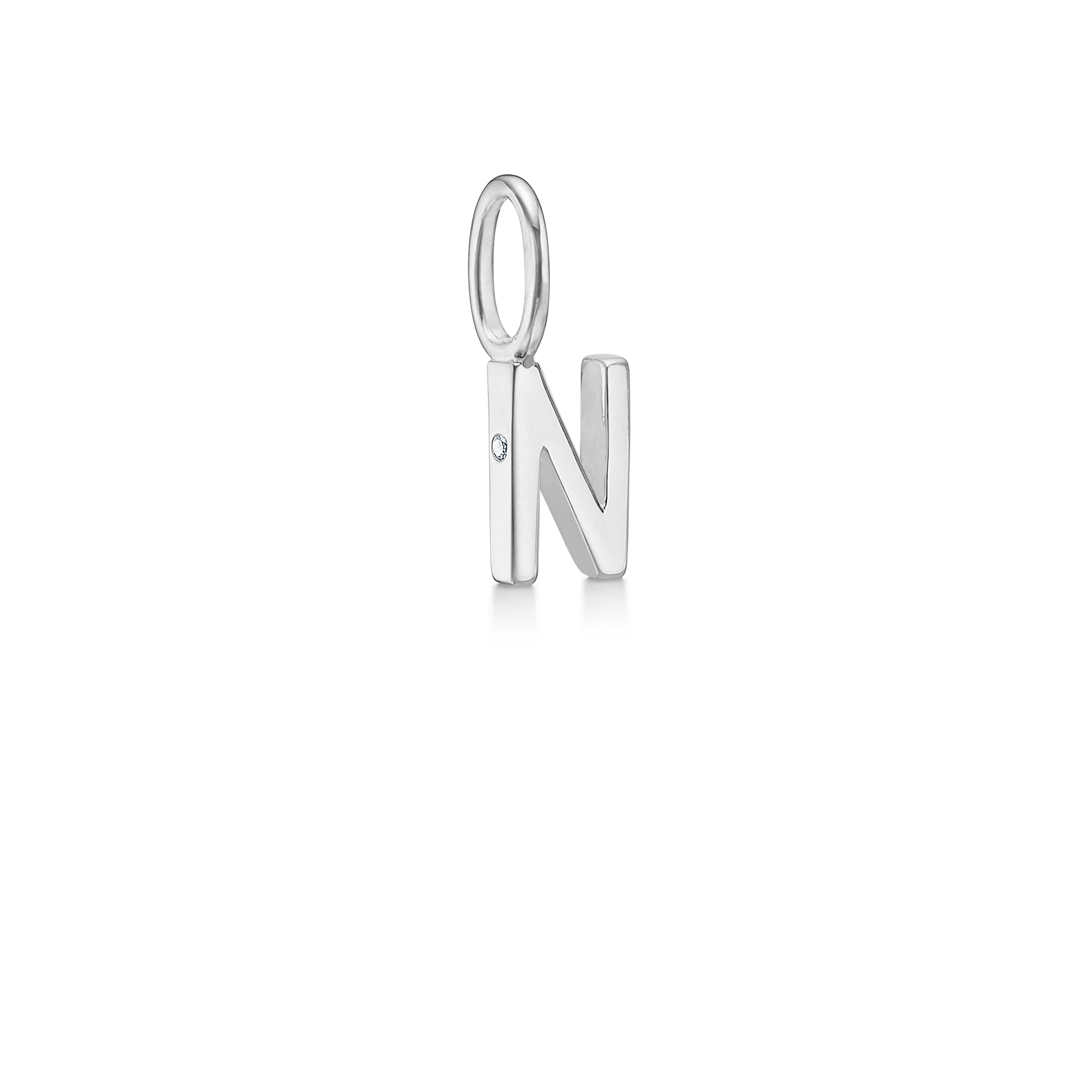My N Pendant - 18kt White Gold