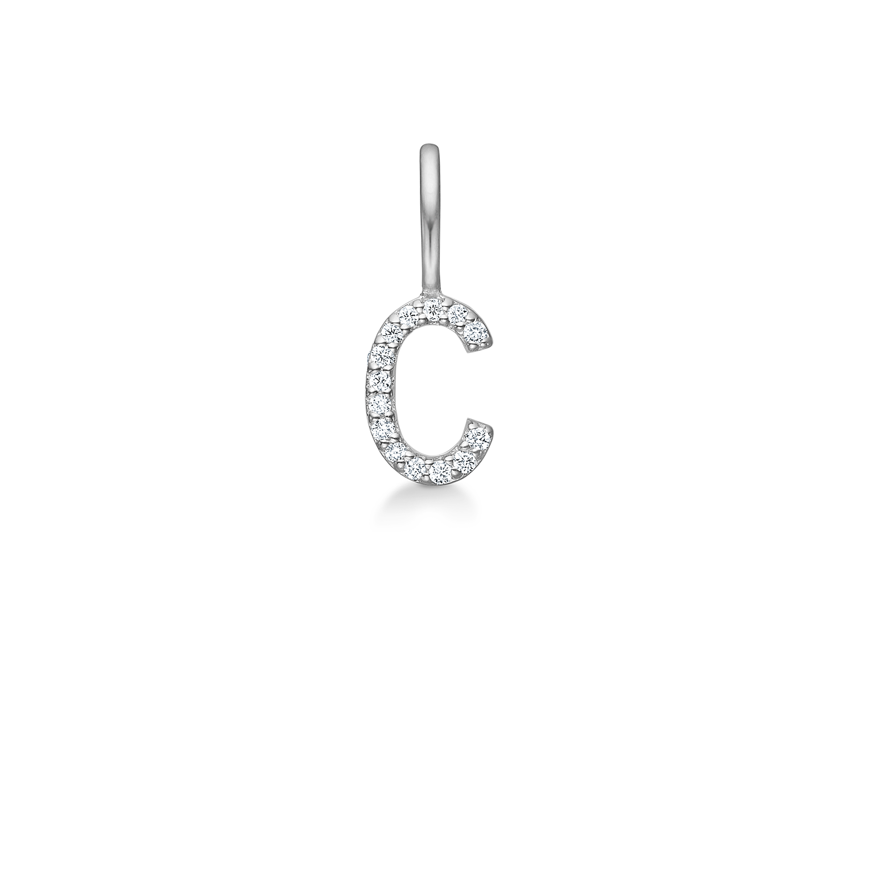 My C Diamond Pendant - 18kt White Gold
