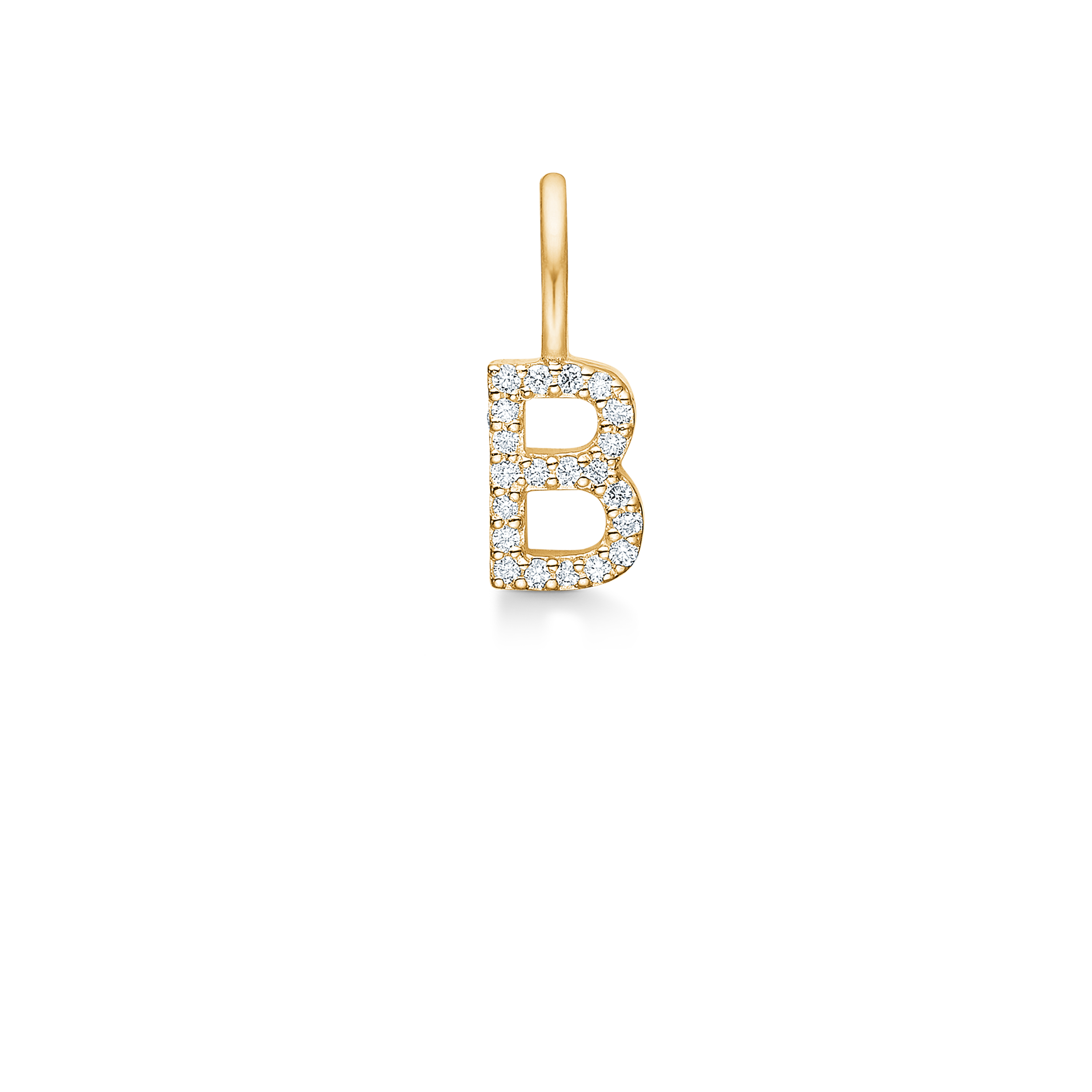 My B Diamond Pendant - 18kt Yellow Gold