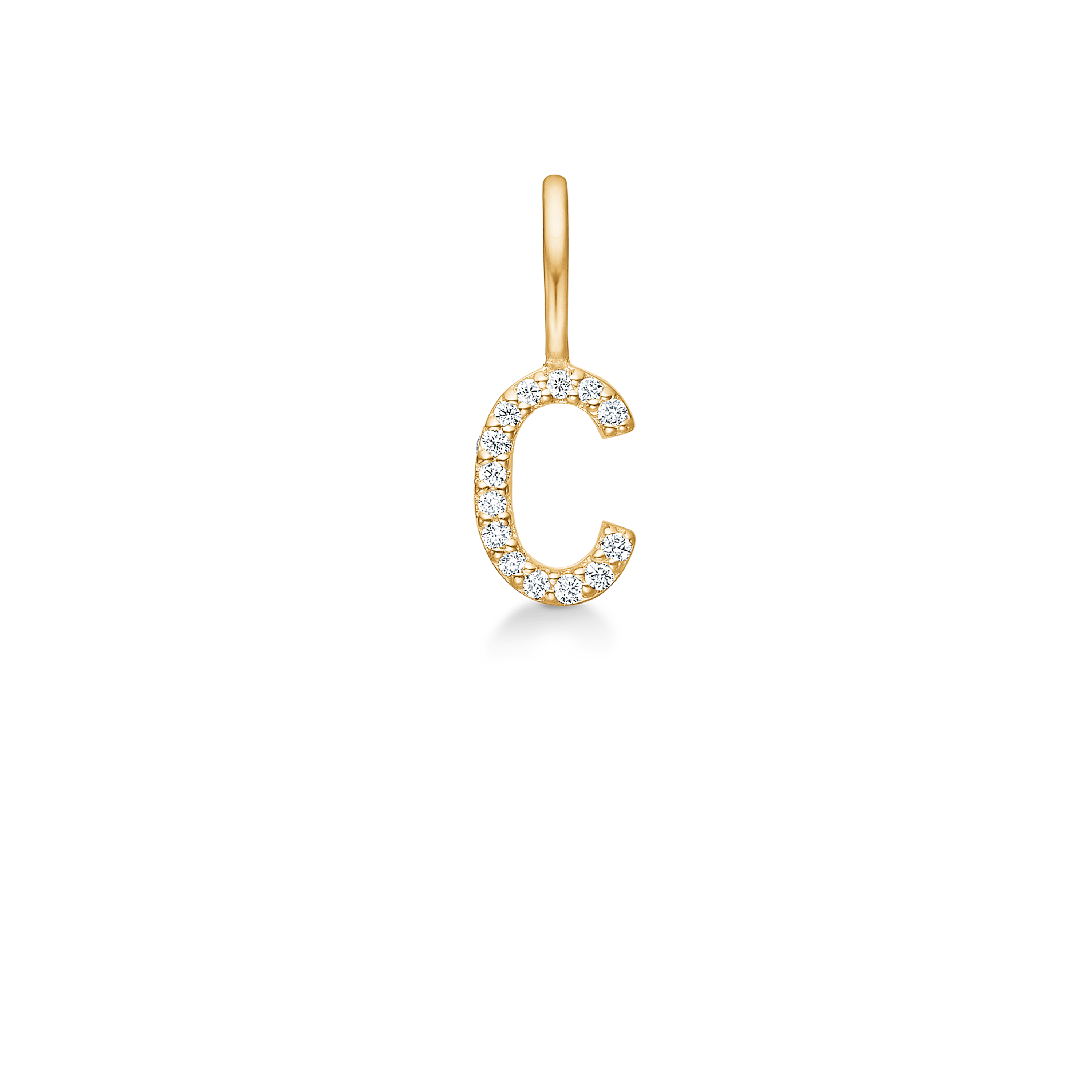 My C Diamond Pendant - 18kt Yellow Gold