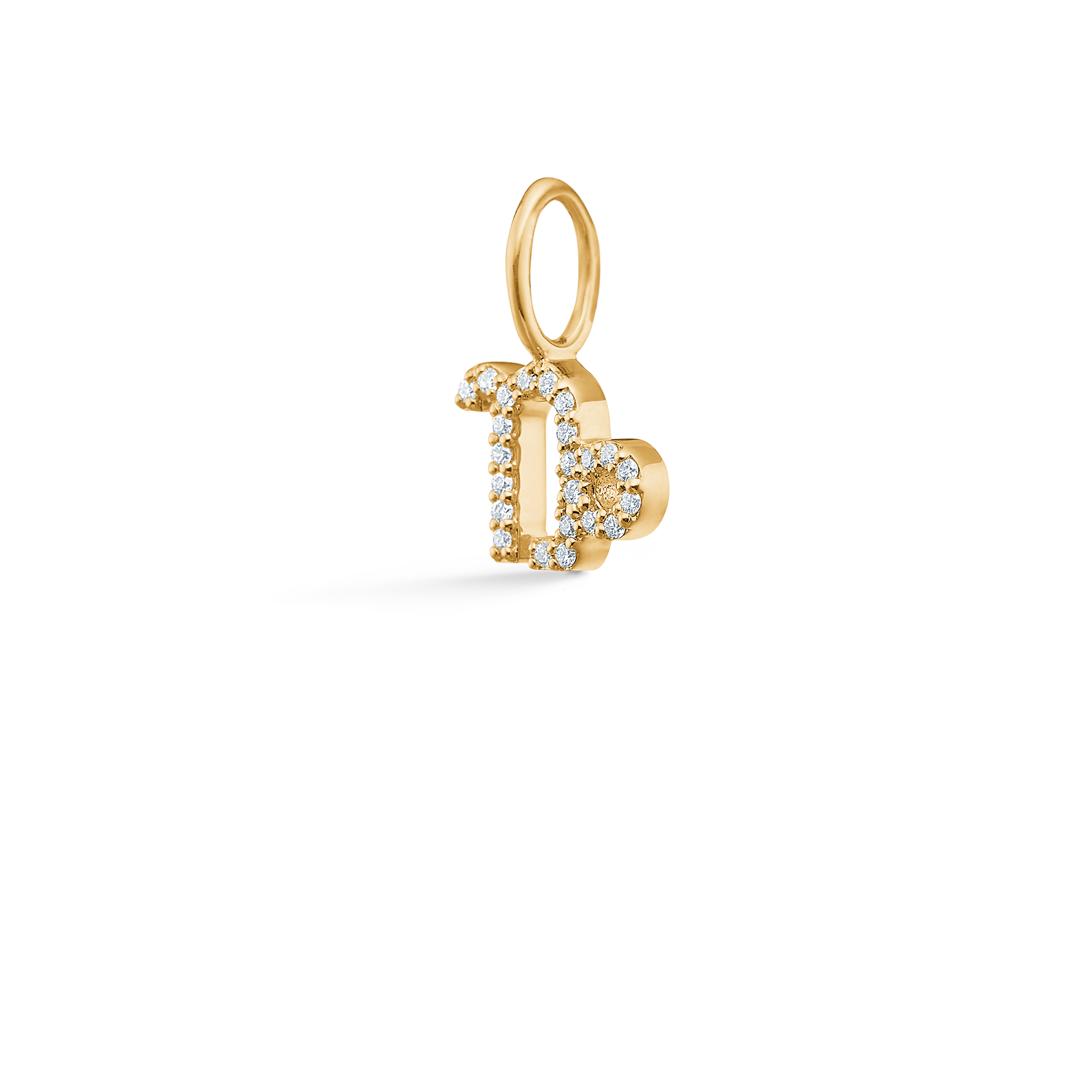 My Capricorn Diamond Pendant - 18kt Yellow Gold
