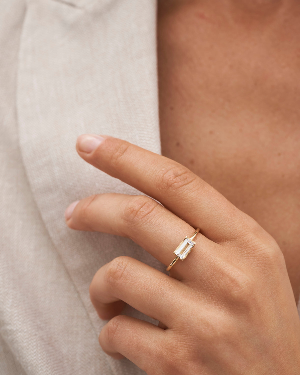 Nord White Ring II - 18kt Gult Gull