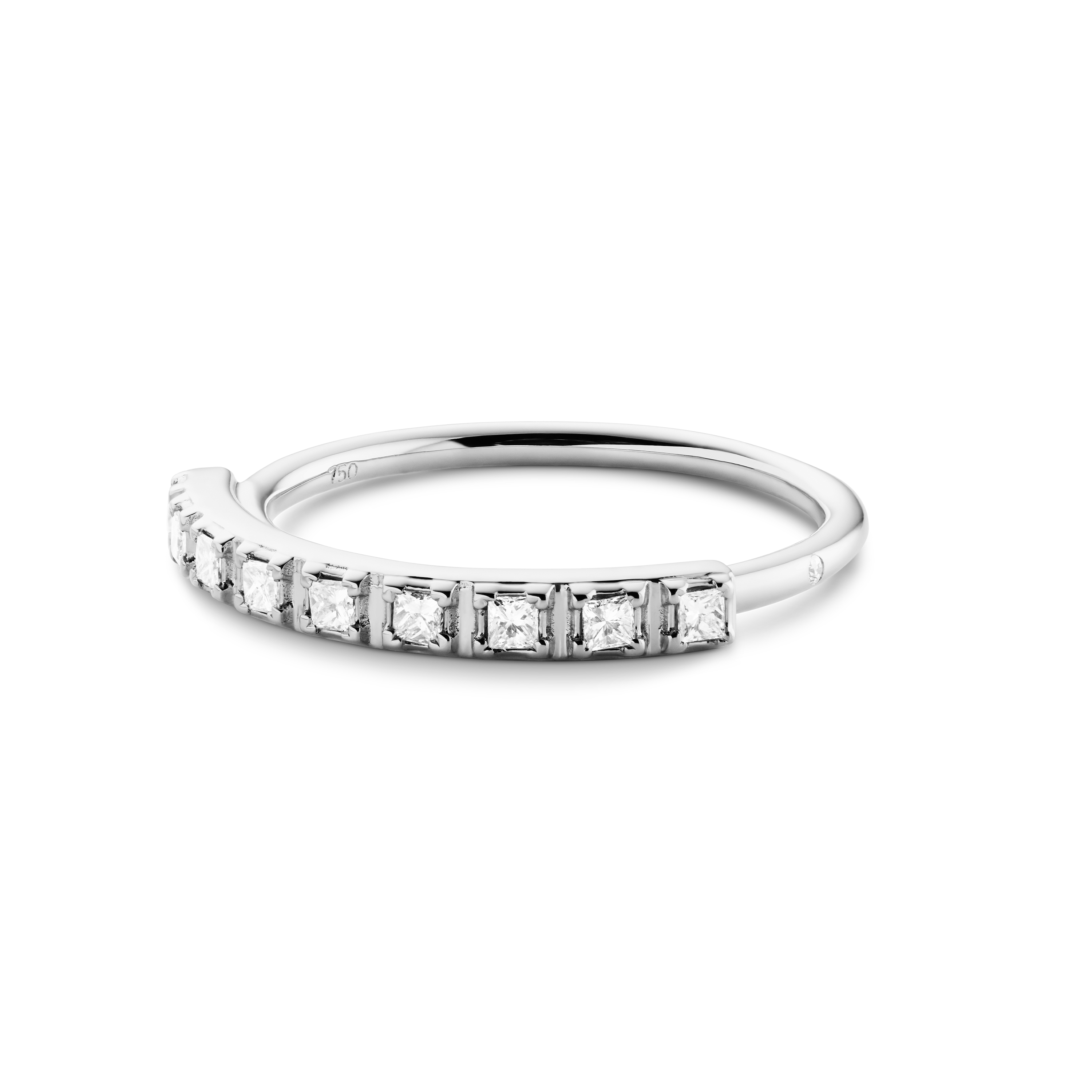 Raw Classic Diamantring - 18kt Hvitt Gull