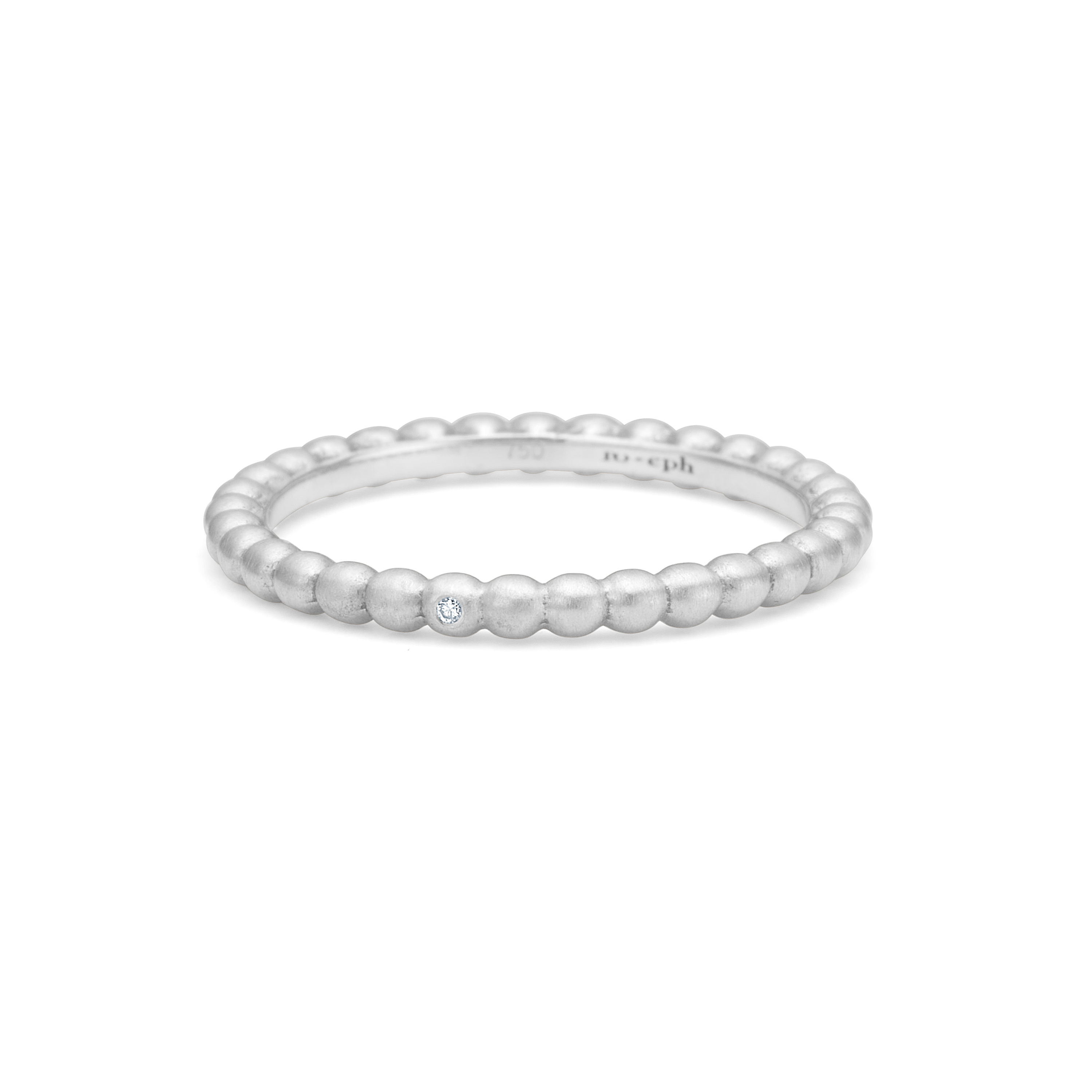Orbit Dot Ring - 18kt White Gold