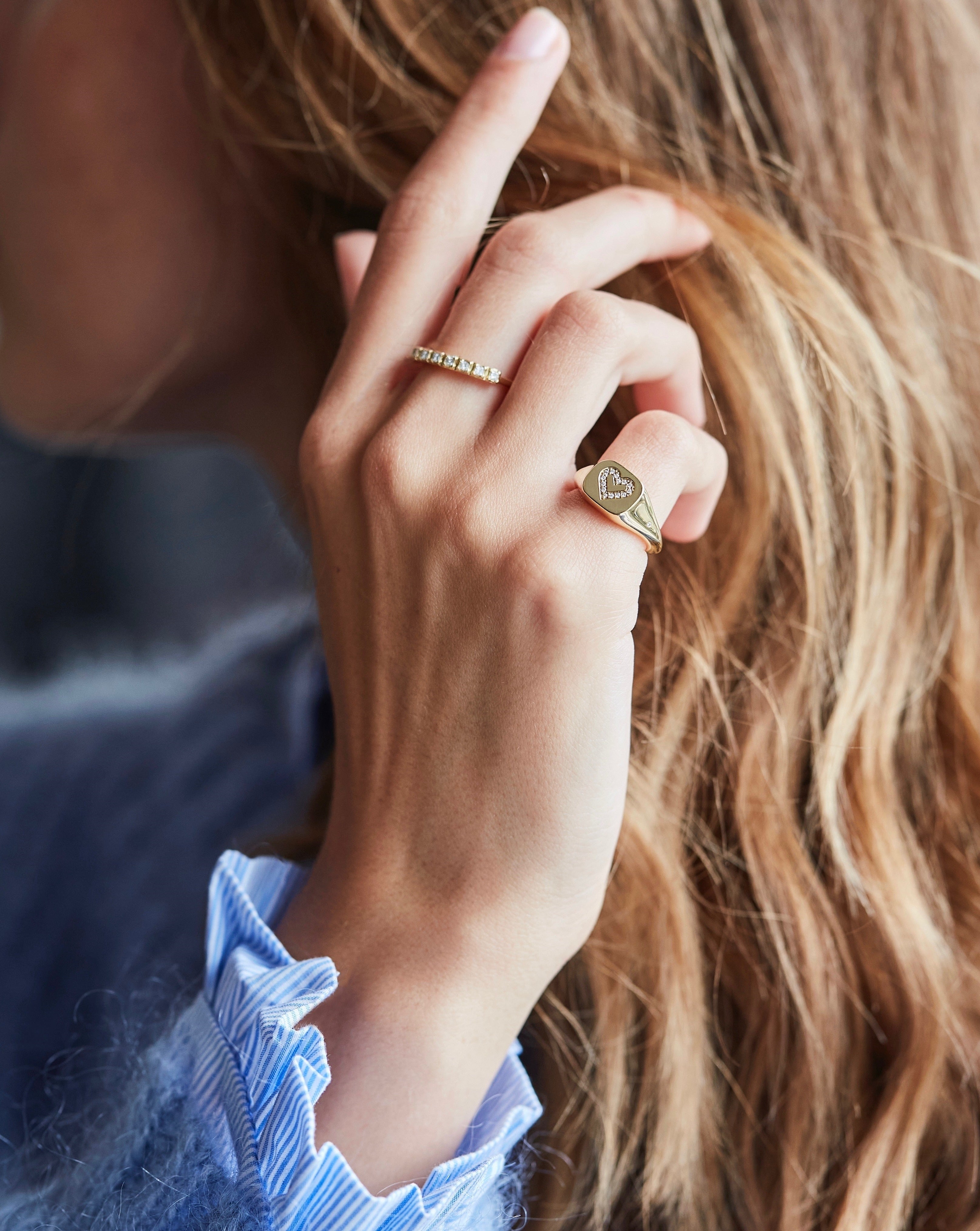 Raw Classic Diamantring - 18kt Gult Gull