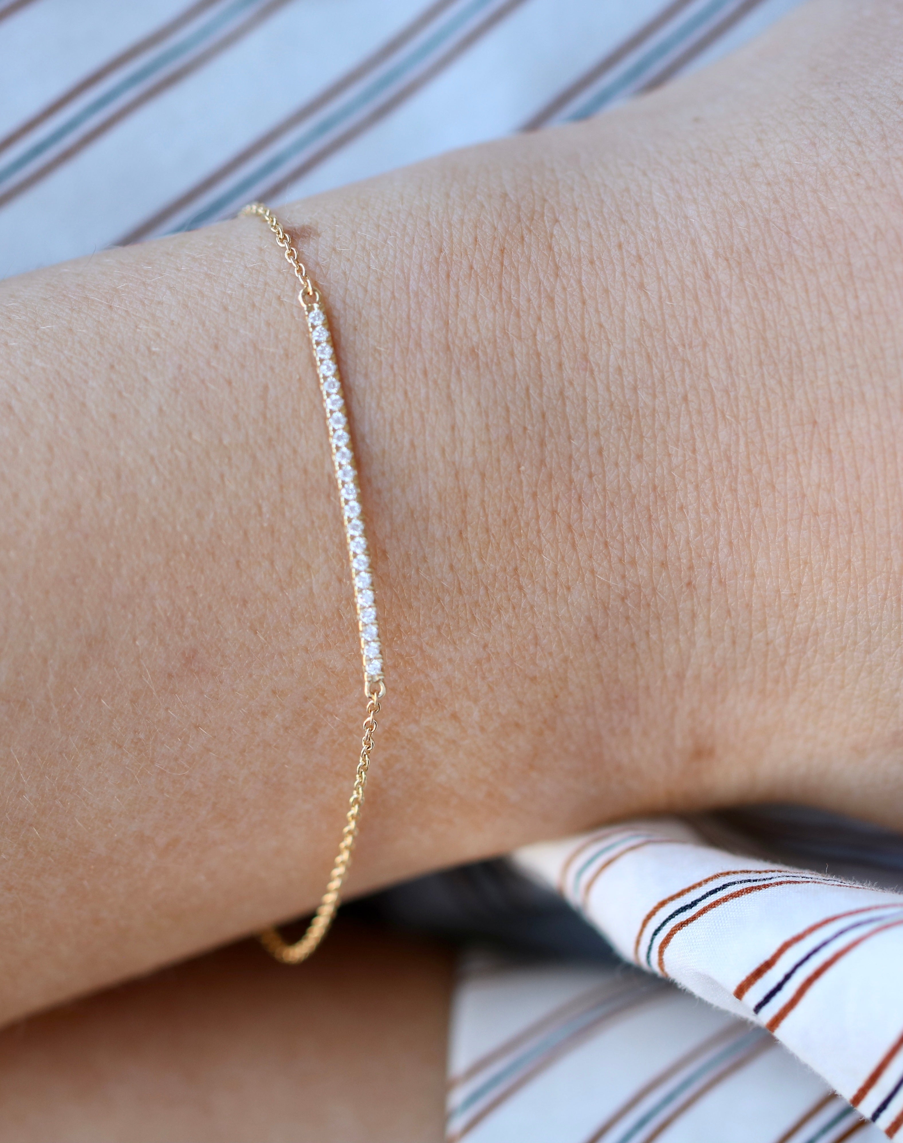 Rock Classic Diamond Bracelet - 18kt Yellow Gold