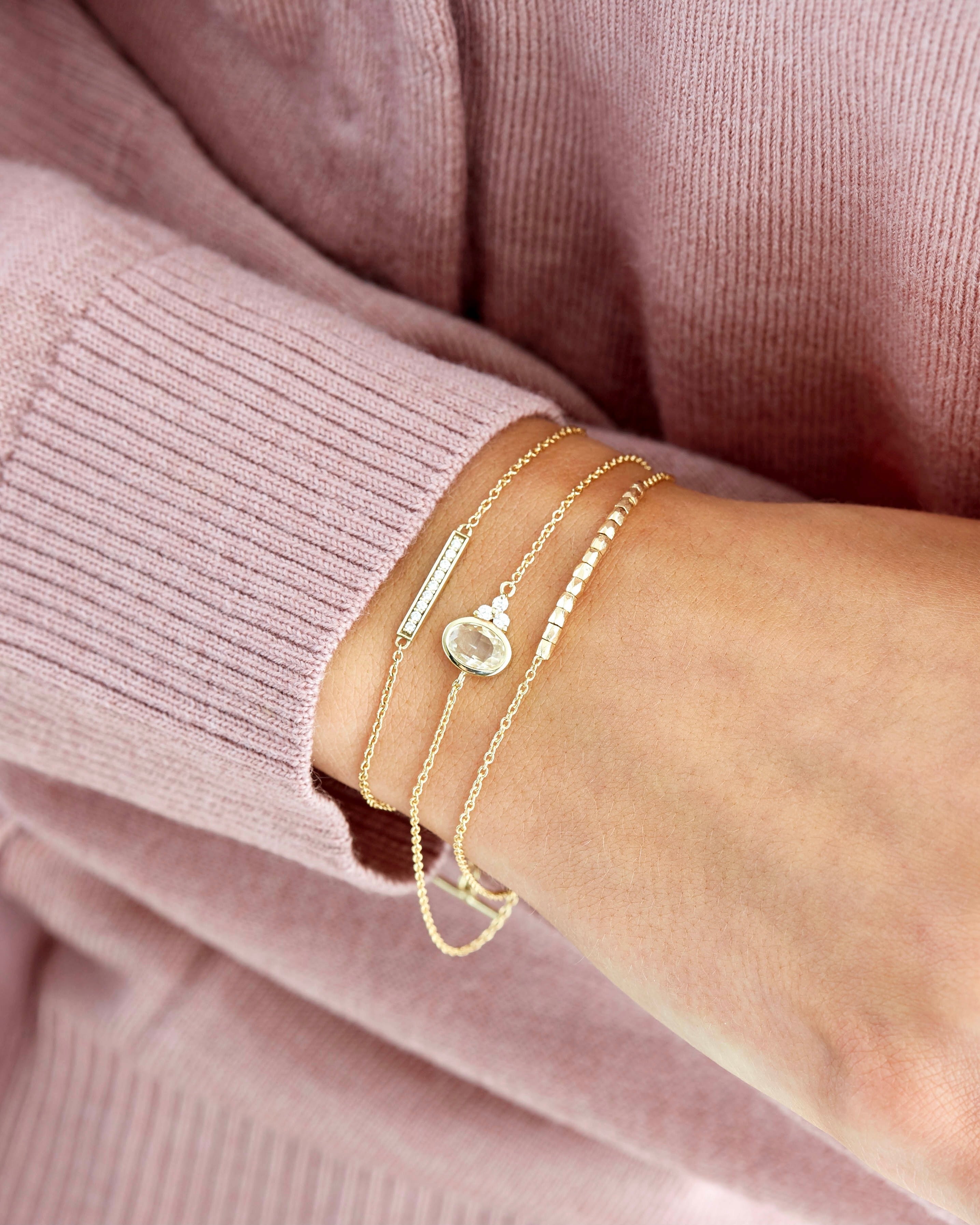 Rock Beads Me Bracelet - 18kt Yellow Gold