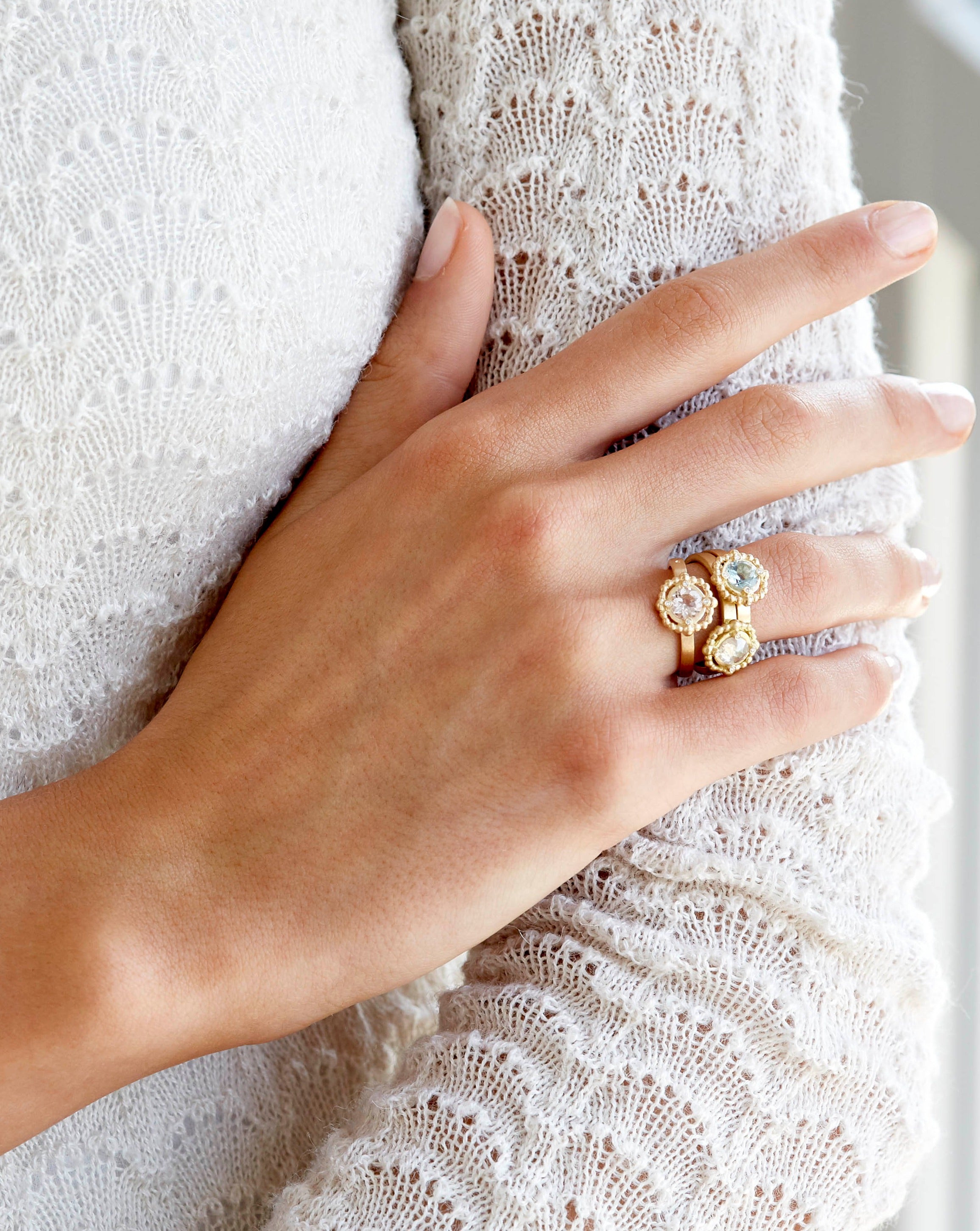 Orbit Rose Ring - 18kt Yellow Gold