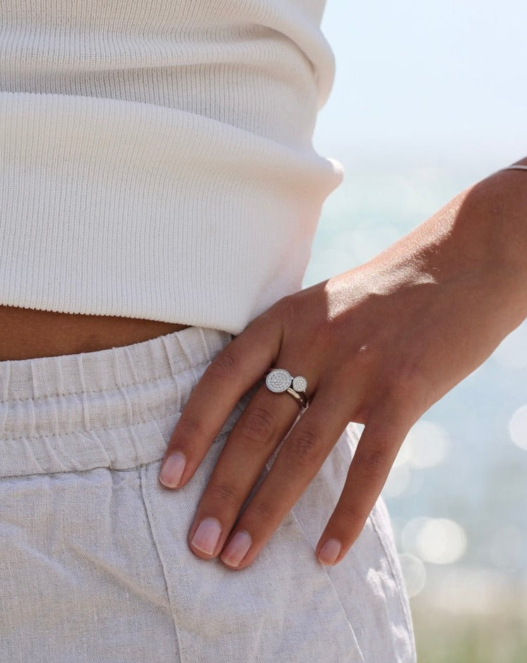 Rock Classic Diamantring - 18kt Hvitt Gull