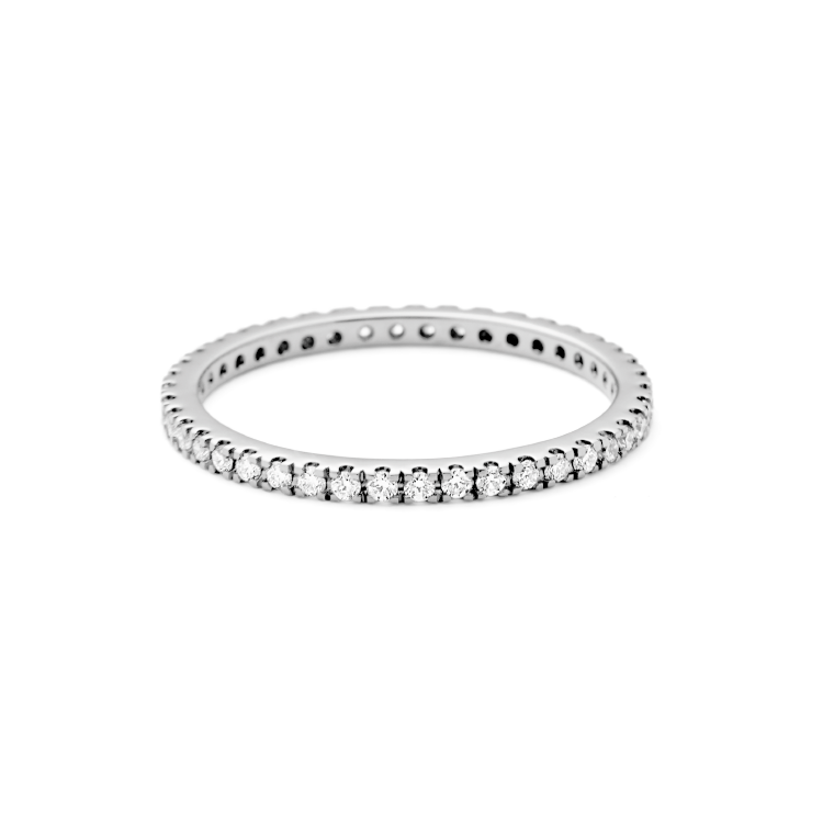 Rock Classic Diamond Ring - 18kt White Gold
