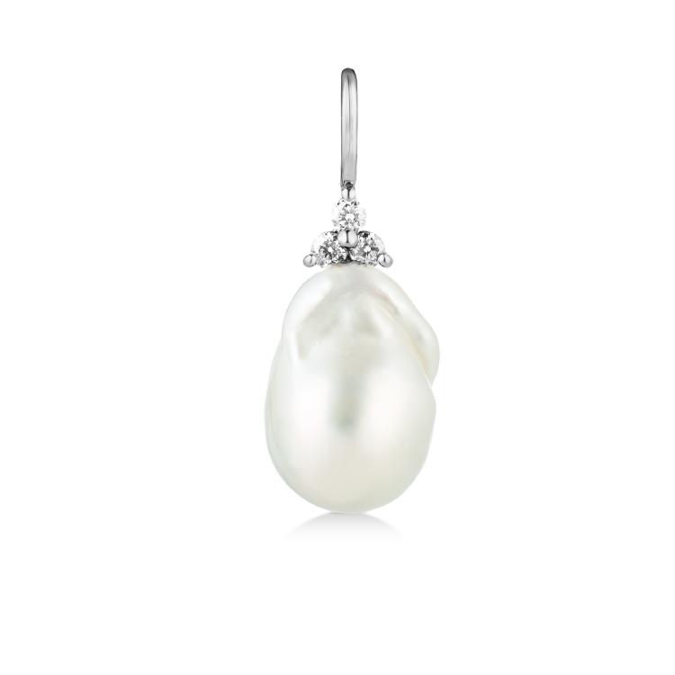 Fryd Baroque Pearl Pendant - 18kt White Gold